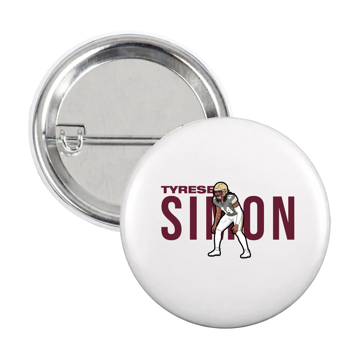 Game Day Button — Player Name in White