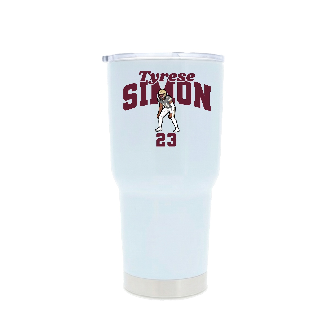 30oz Stainless Steel Tumbler — Signature Arch in White