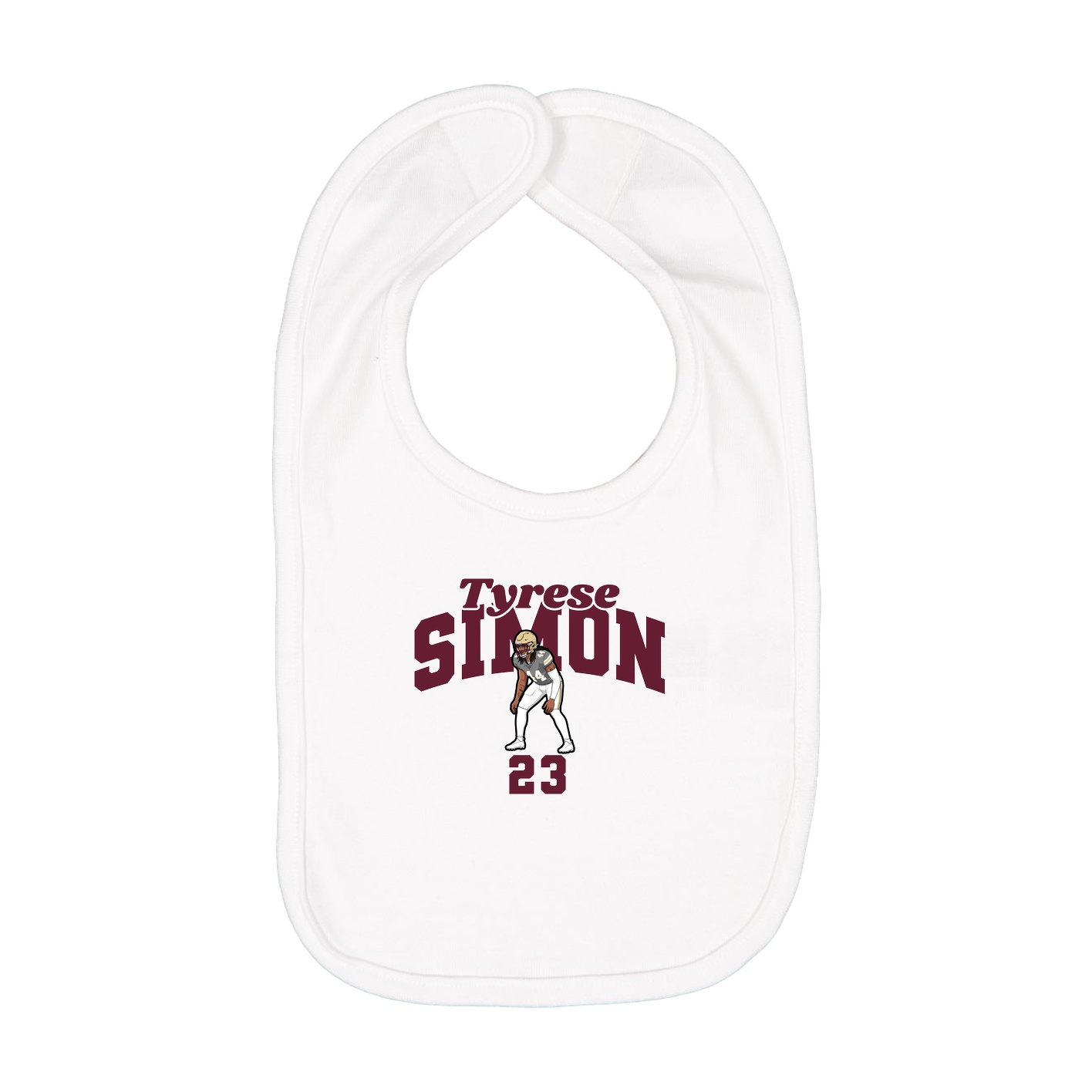 Infant Bib — Signature Arch in White