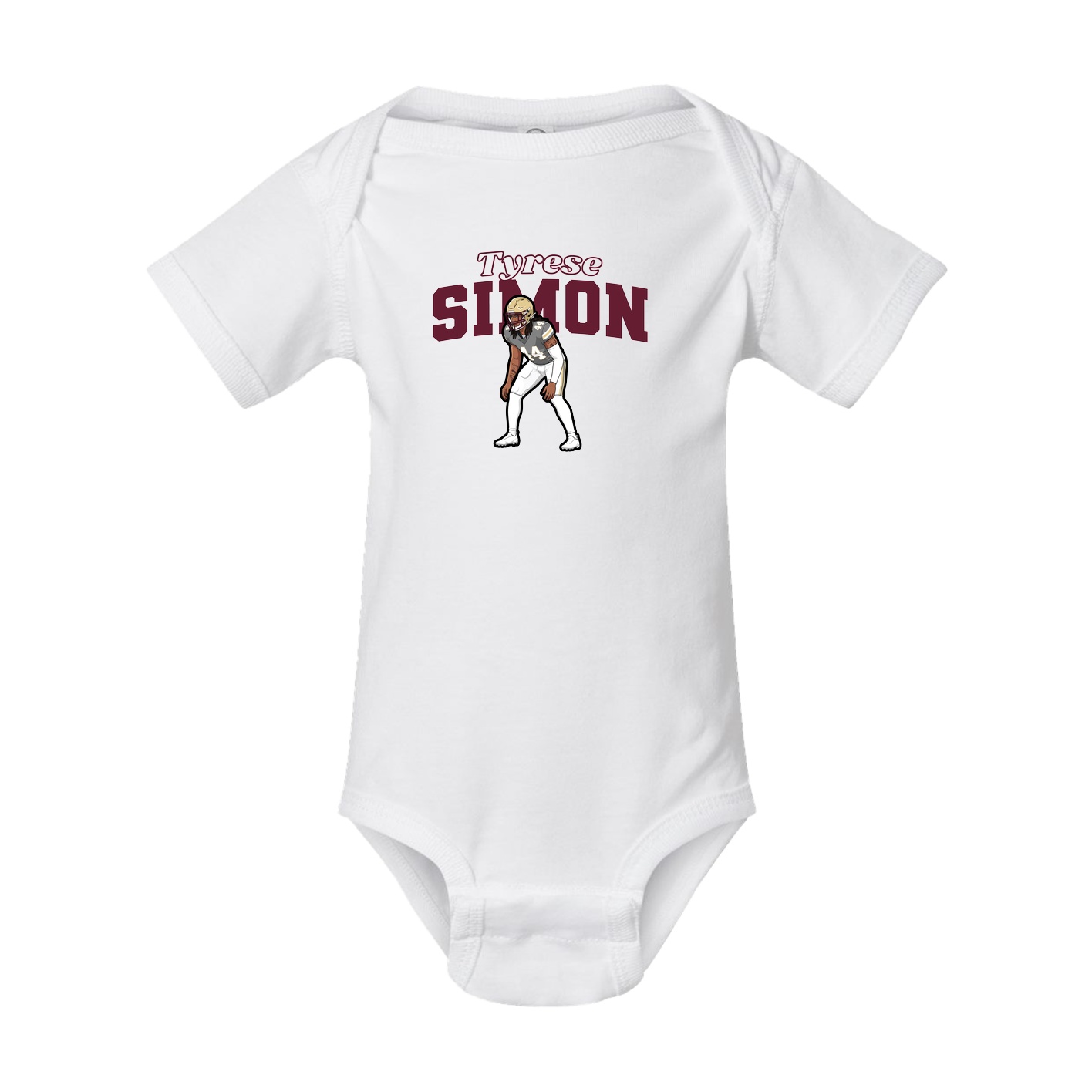 Baby Onesie — Name Arch in White