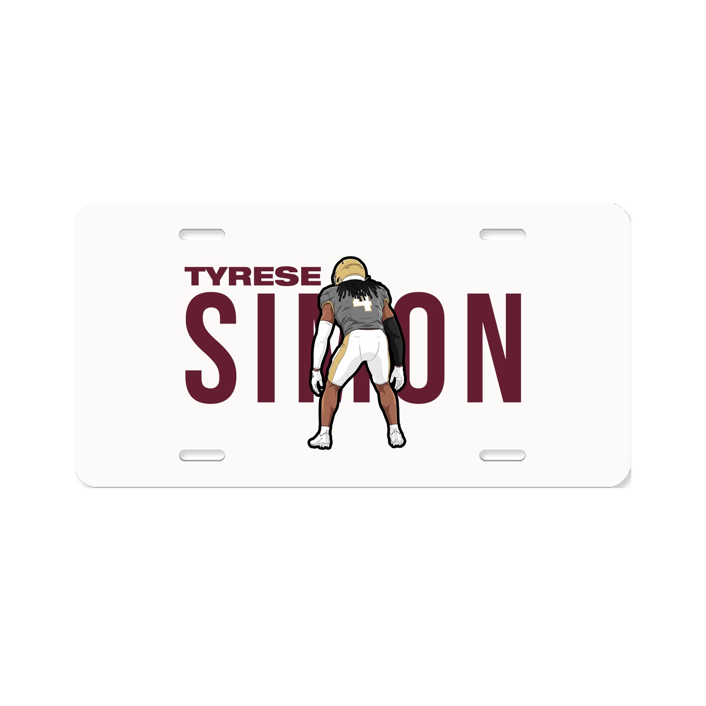 License Plate — Player Name in Classic