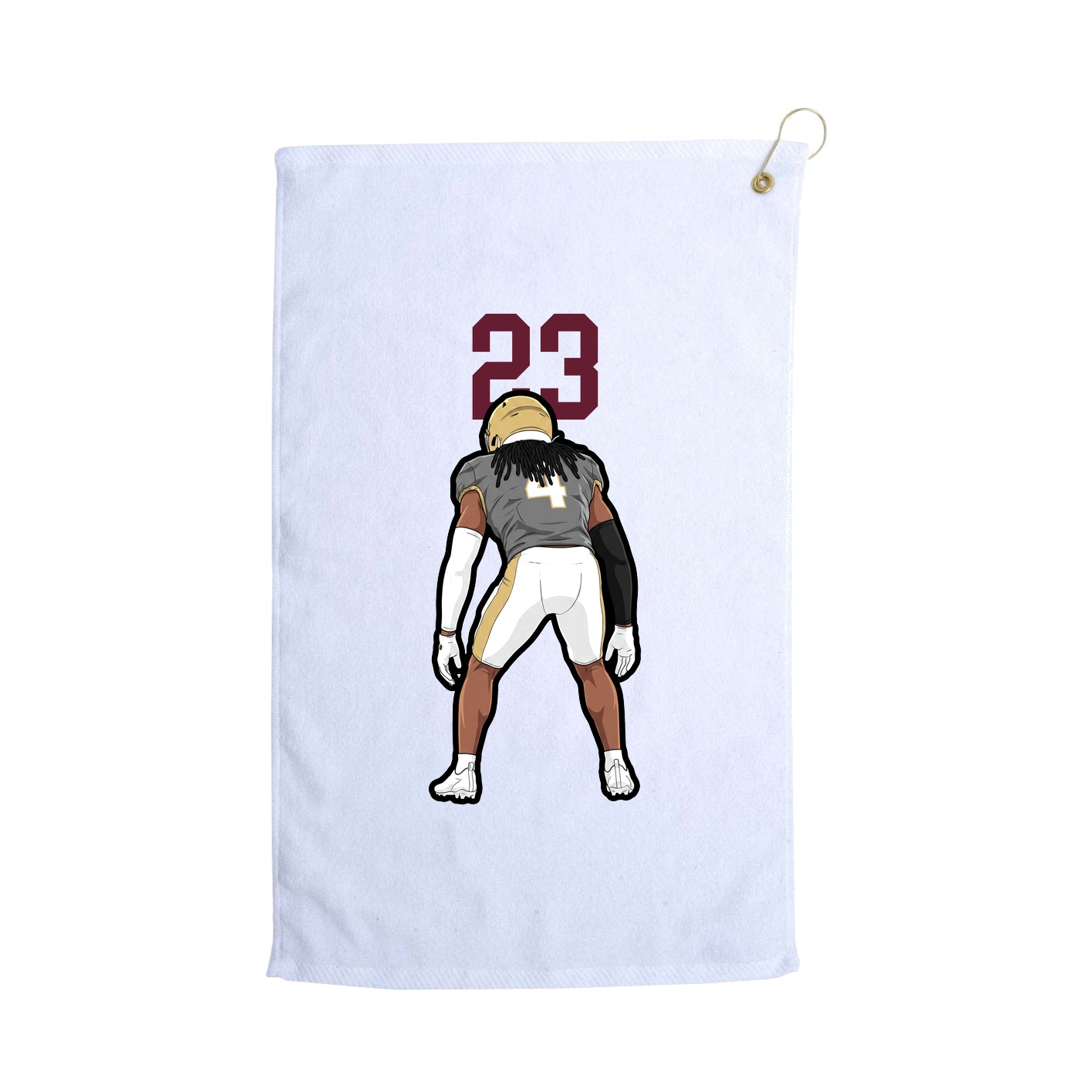 Golf Towel — Number Top in White