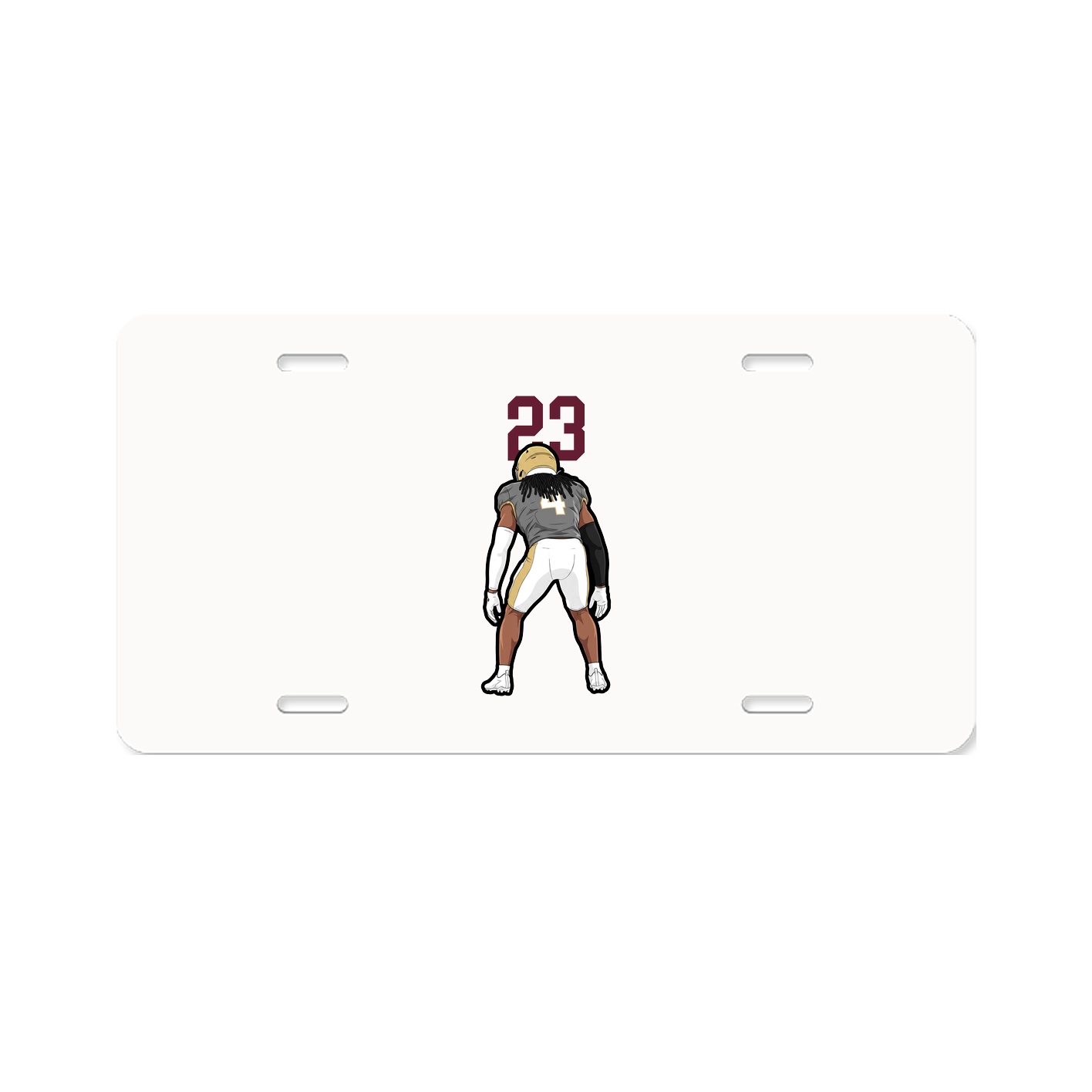 License Plate — Number Top in Classic