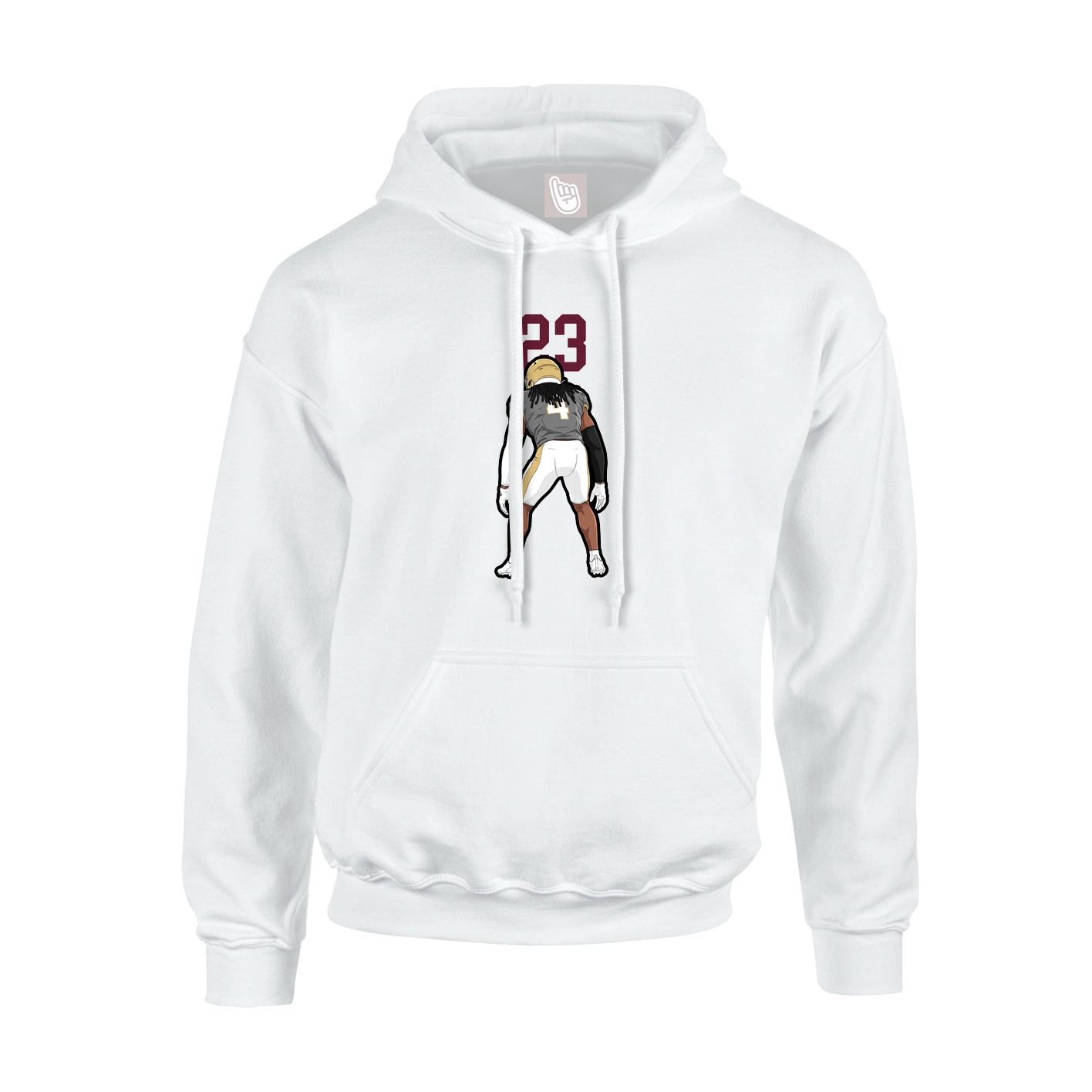Hoodie — Number Top in White