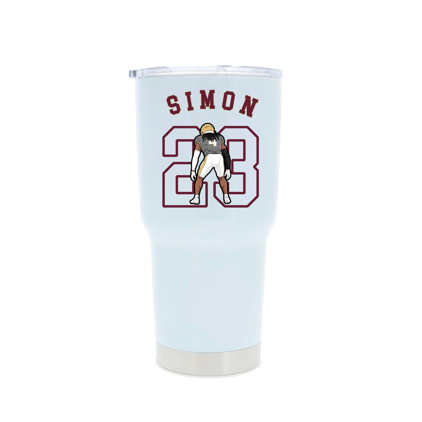 30oz Stainless Steel Tumbler — Shirsey Arch in White