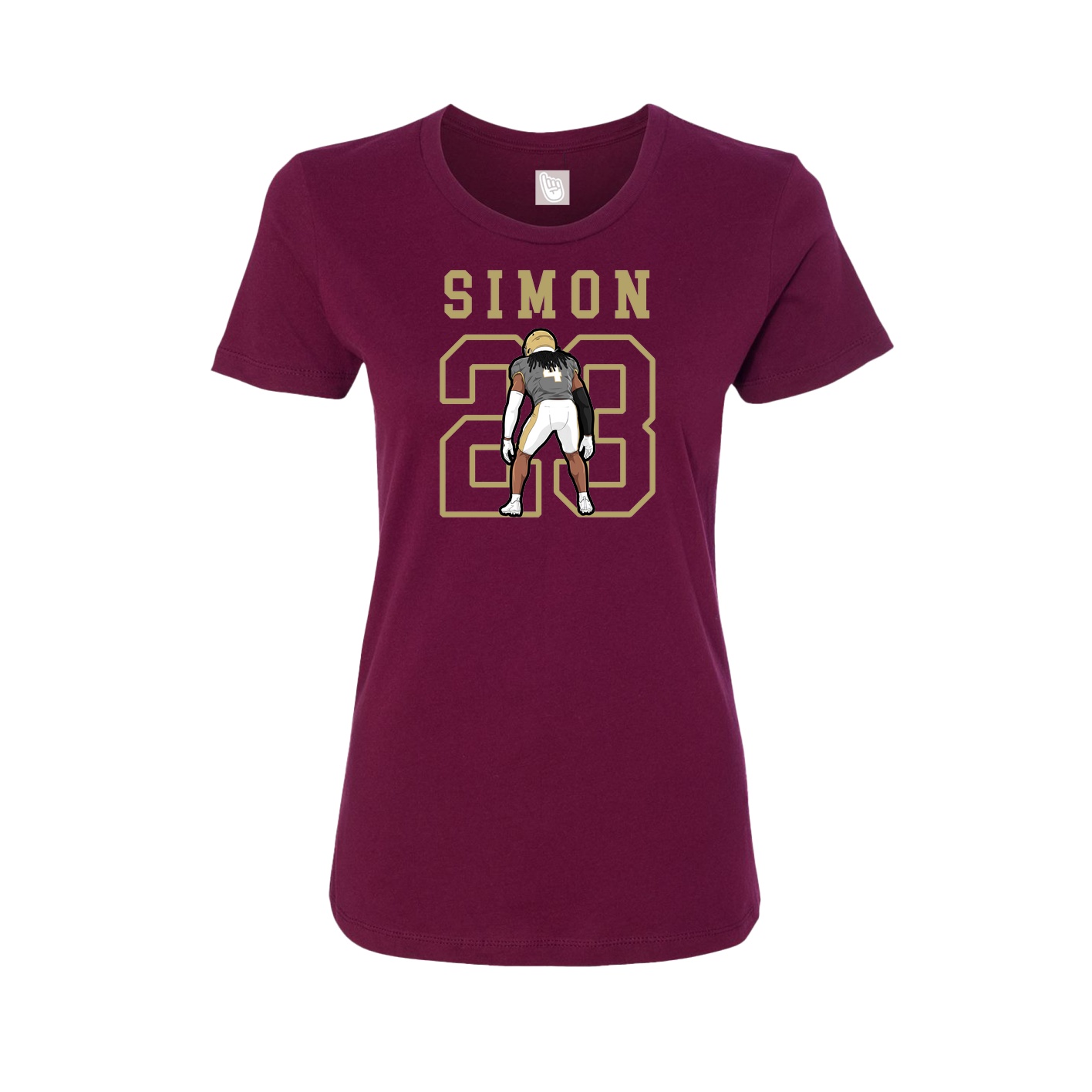 Fitted Women's Tee — Shirsey in Maroon