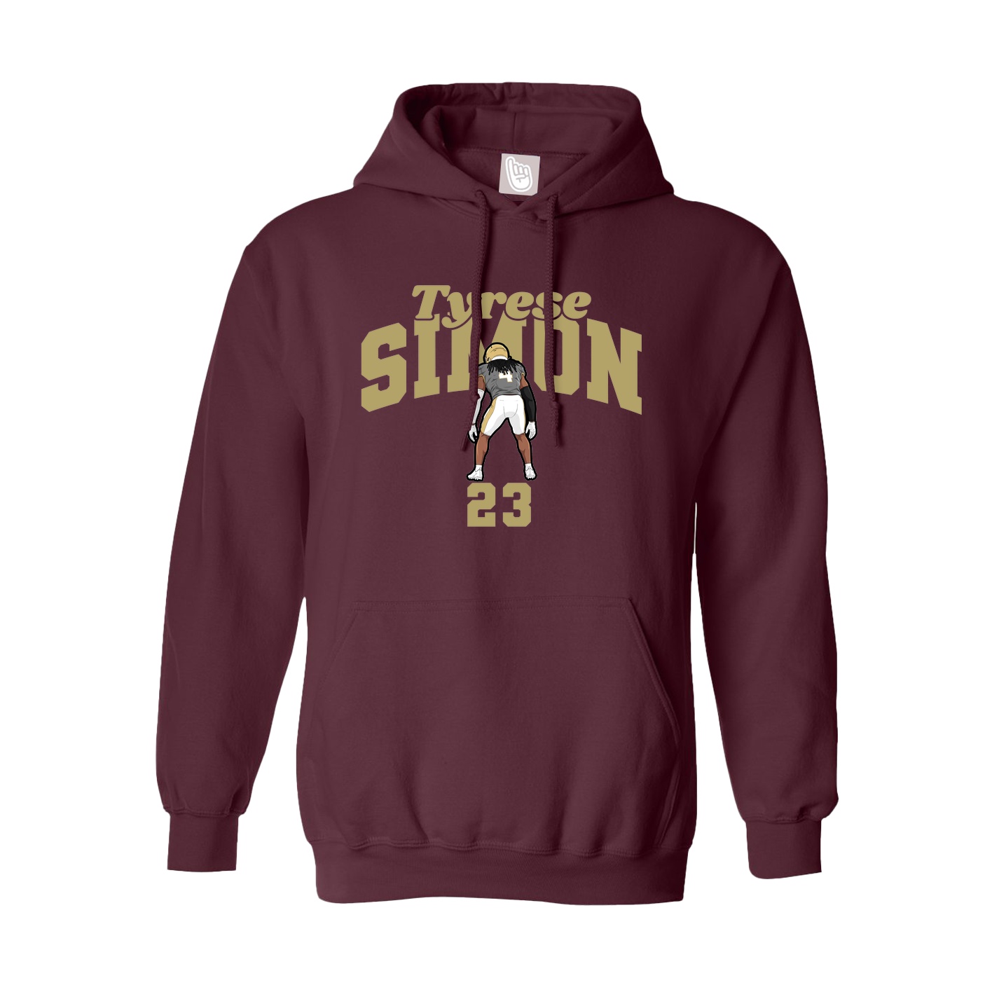 Youth Hoodie — Signature Arch in Maroon