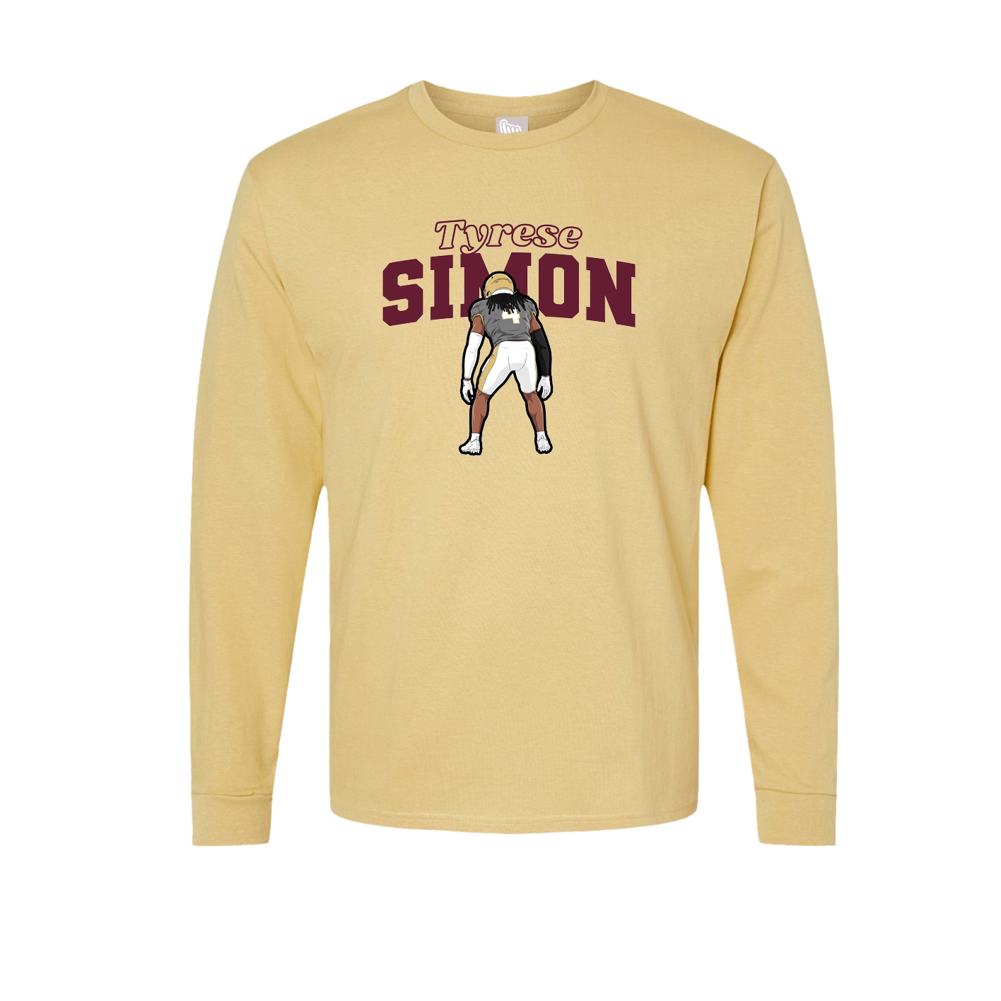 Long Sleeve Tee — Name Arch in Vegas Gold
