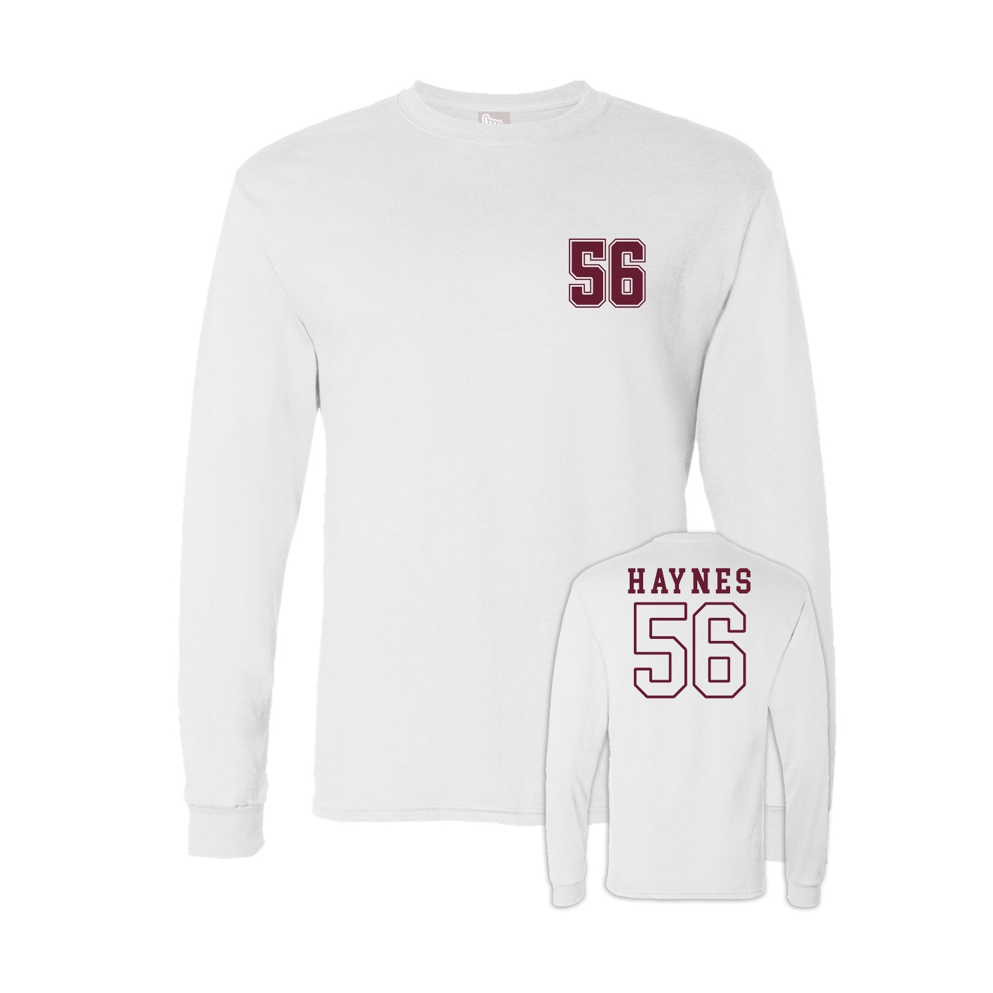 Long Sleeve Tee — Chest Back in White