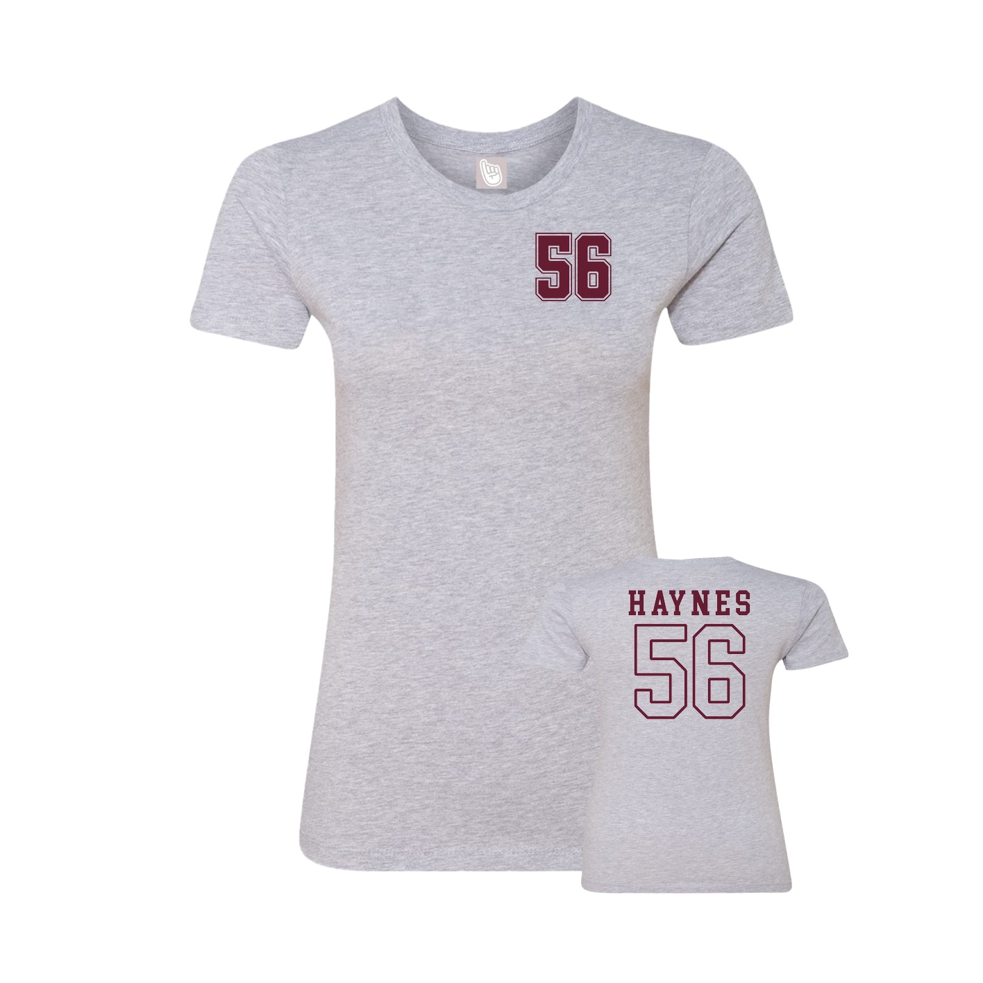 Womens Tee — Chest Back in Grey