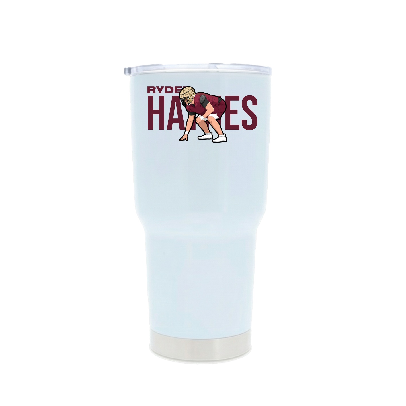 30oz Stainless Steel Tumbler — Player Name in White