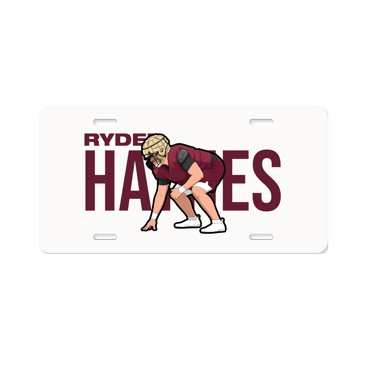 License Plate — Player Name in Classic