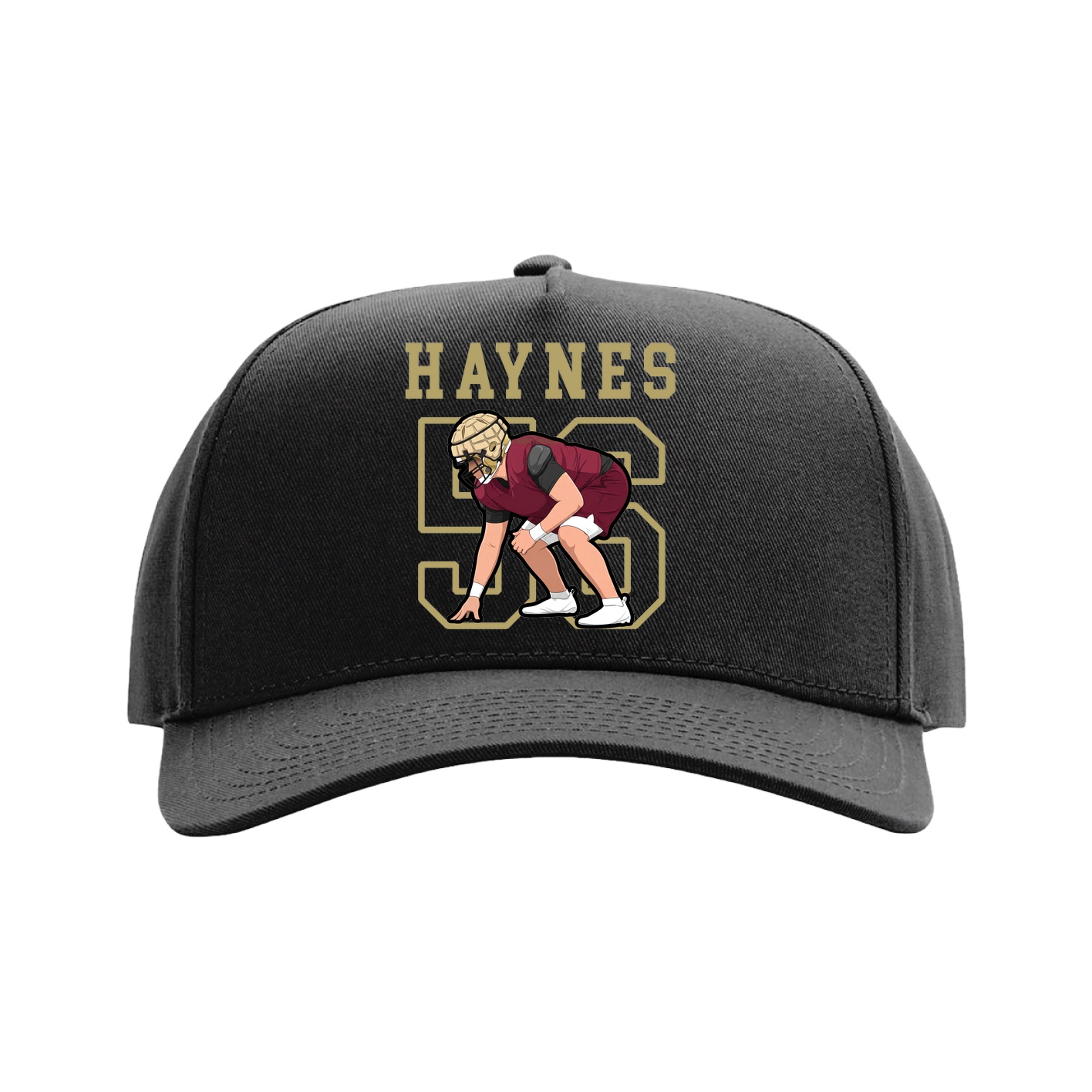 Full Fabric Five-Panel Champ Cap — Shirsey in Black