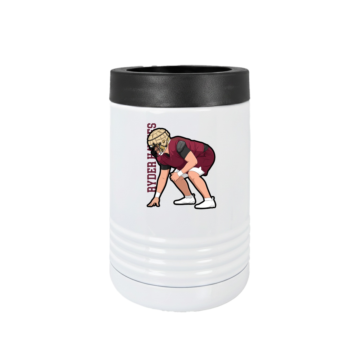 Beverage Holder — Name Vertical in White