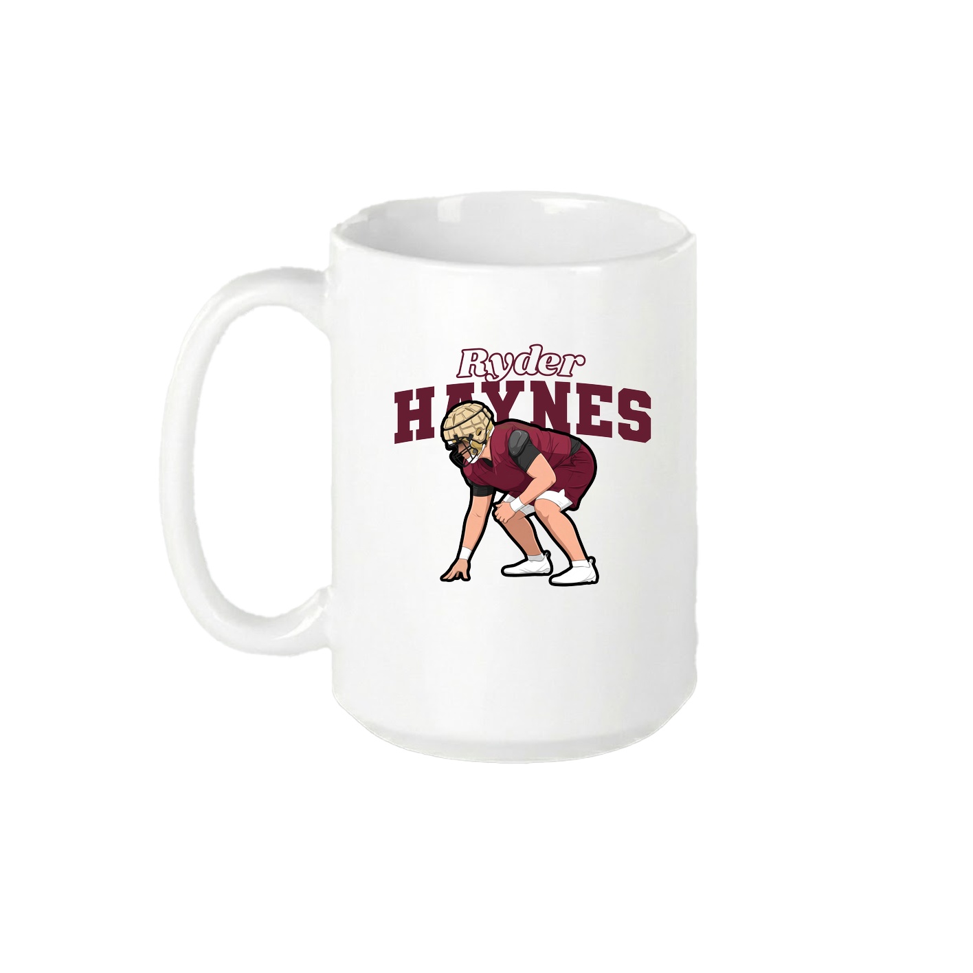 15oz Coffee Mug — Name Arch in White
