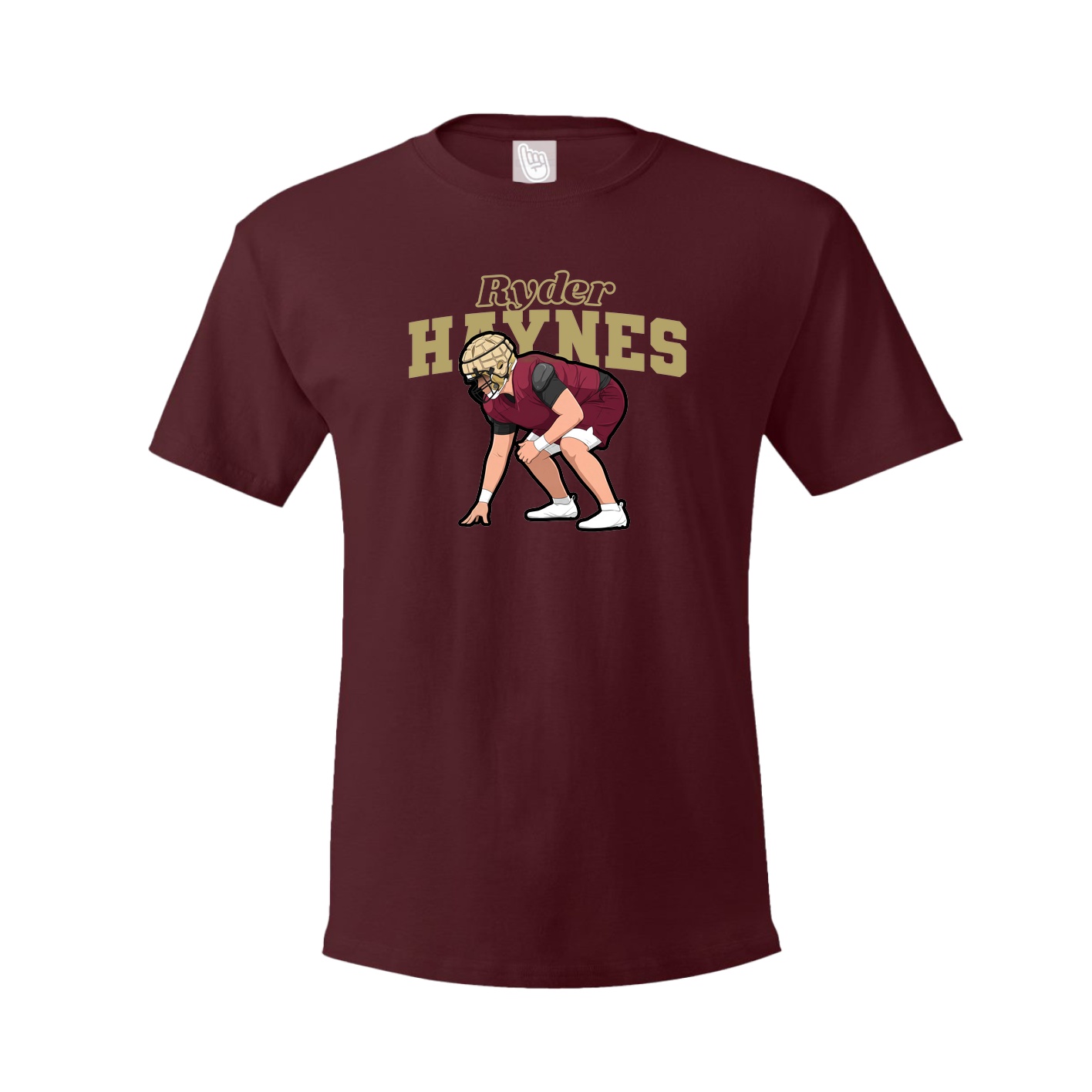 Youth Tee — Name Arch in Maroon