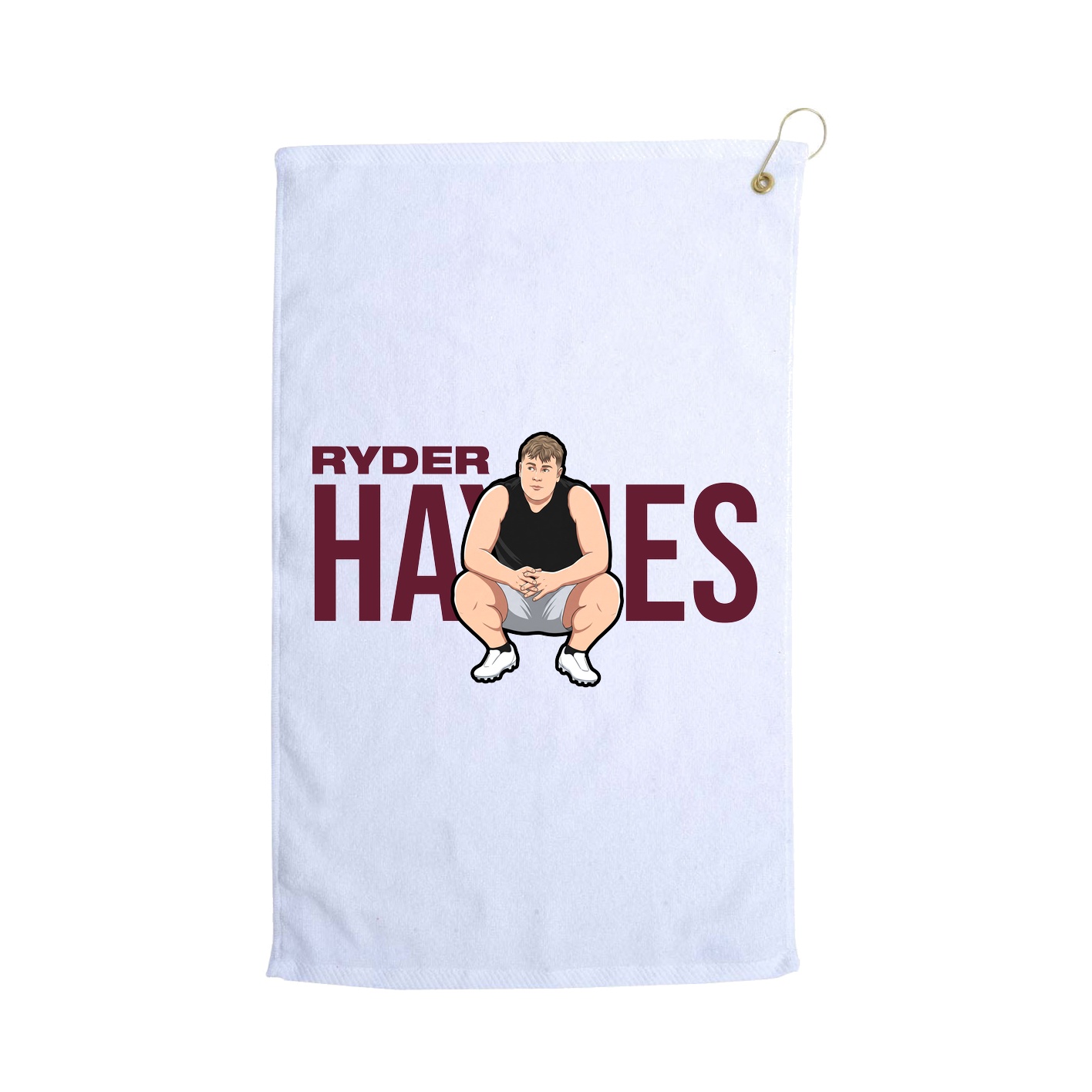 Golf Towel — Player Name in White