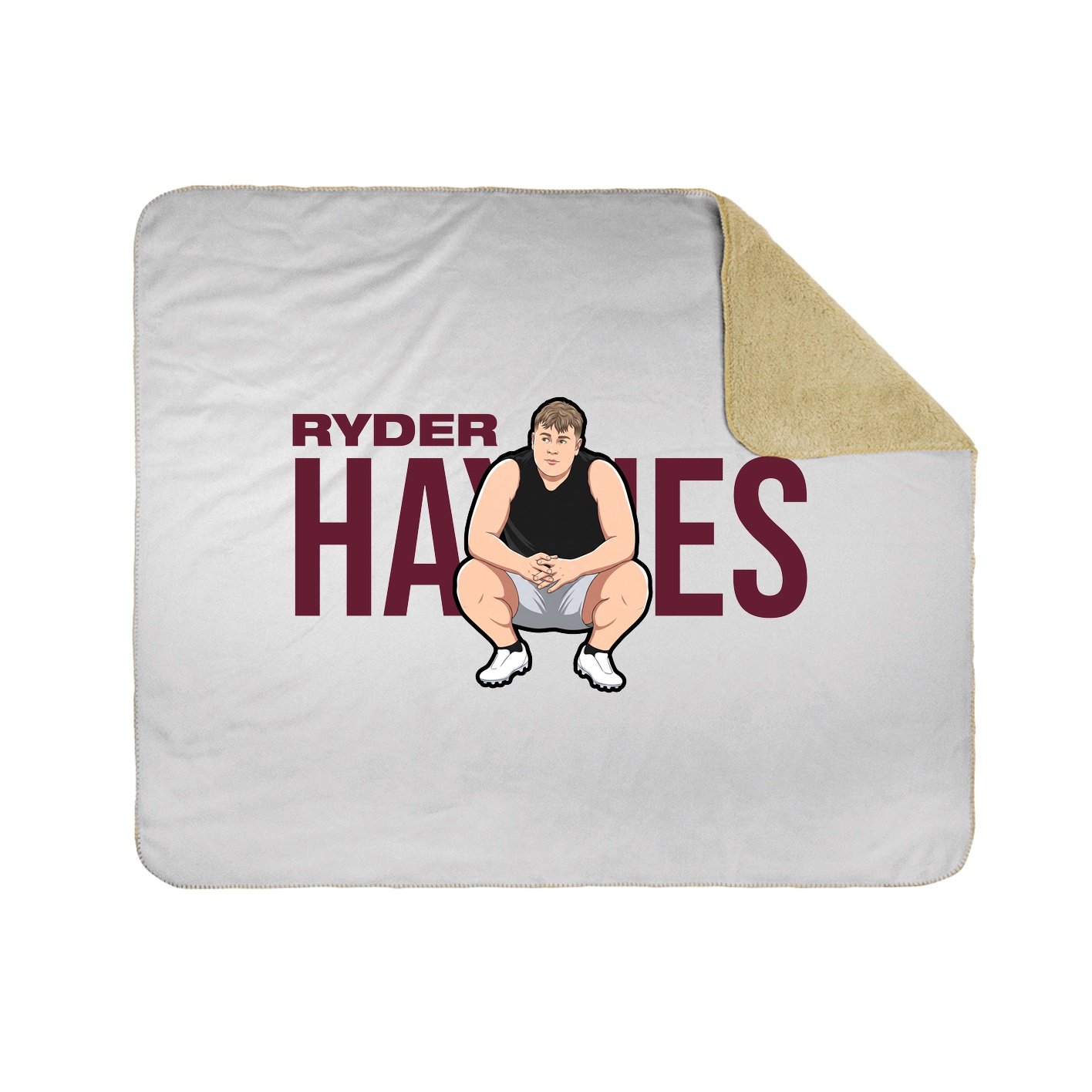 Throw Blanket — Player Name in White