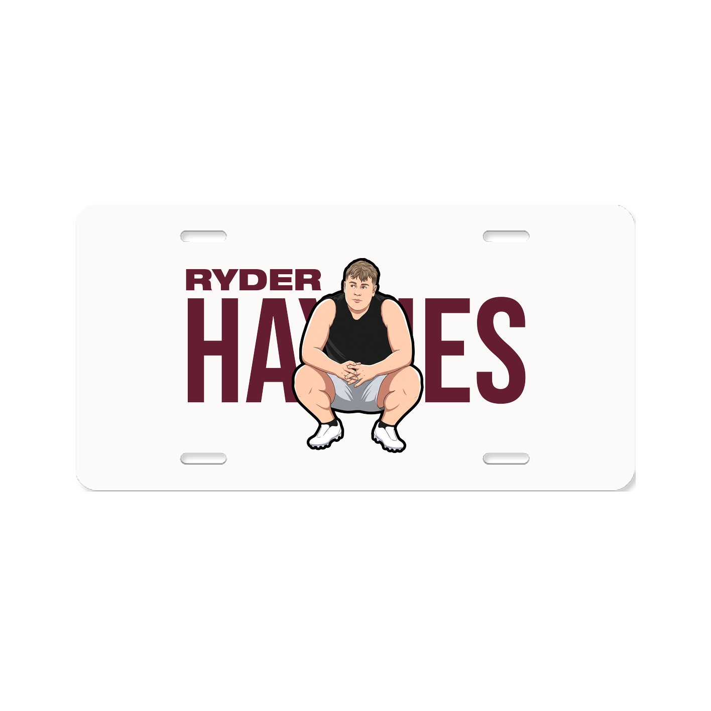 License Plate — Player Name in Classic