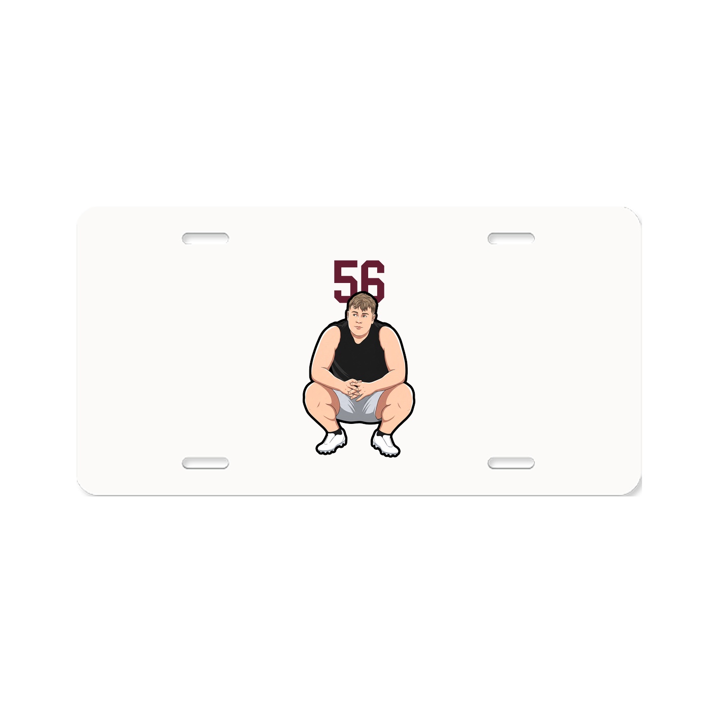 License Plate — Number Top in Classic