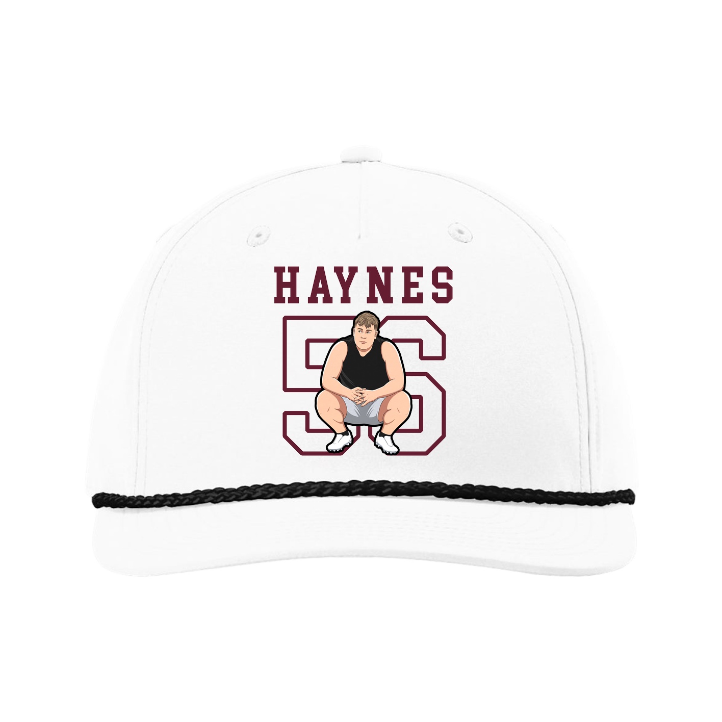 Five-Panel Classic Rope Cap — Shirsey in White