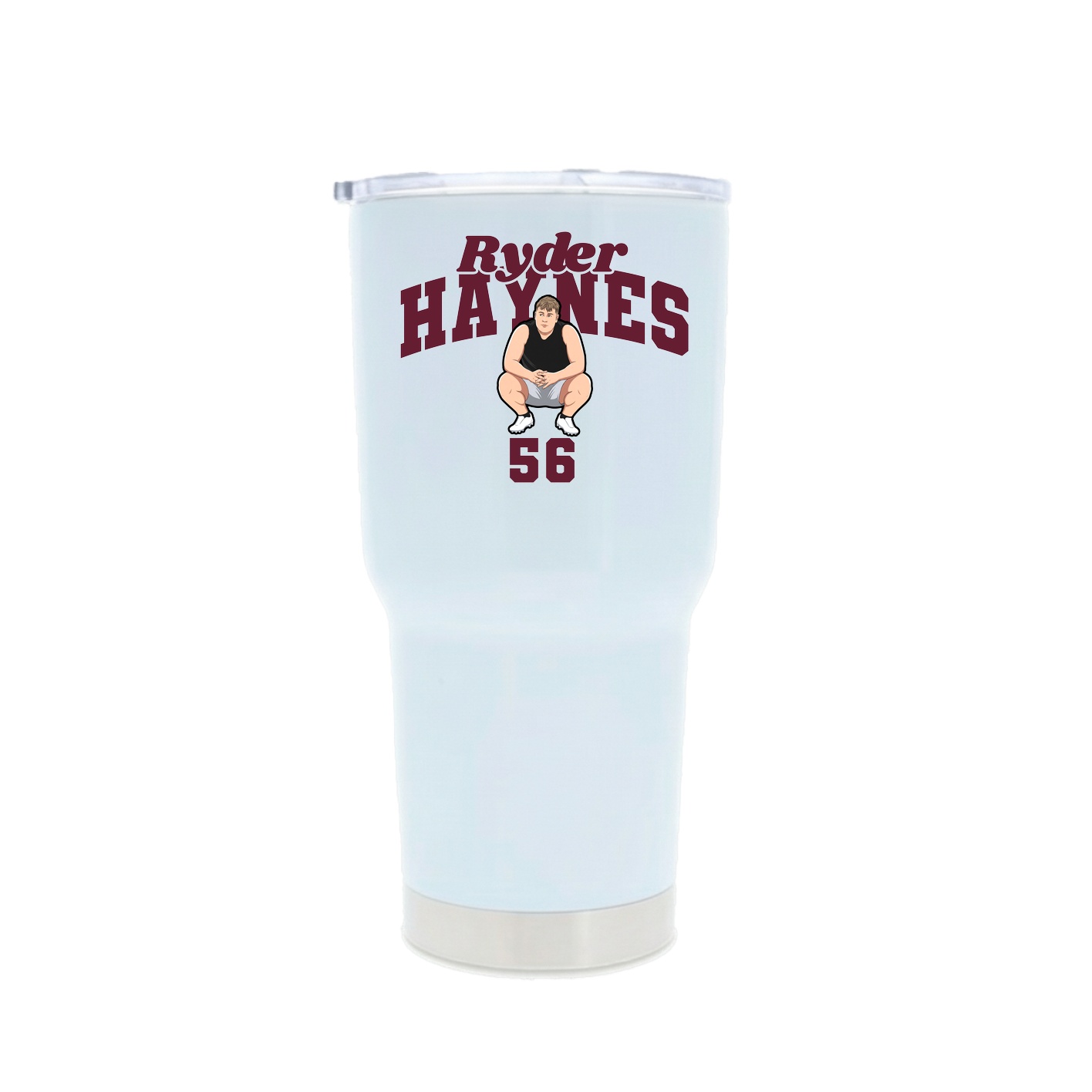 30oz Stainless Steel Tumbler — Signature Arch in White