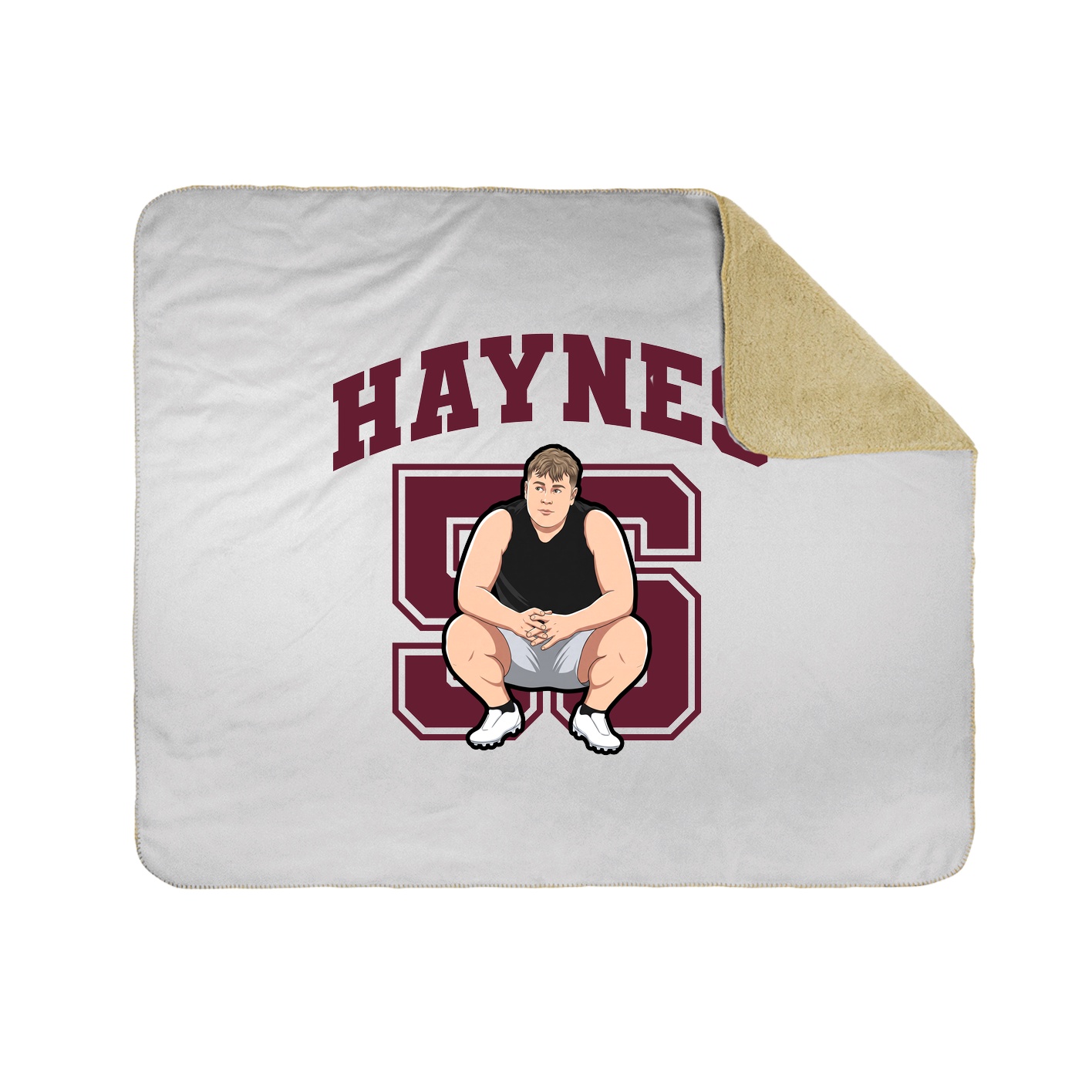 Throw Blanket — Number in White