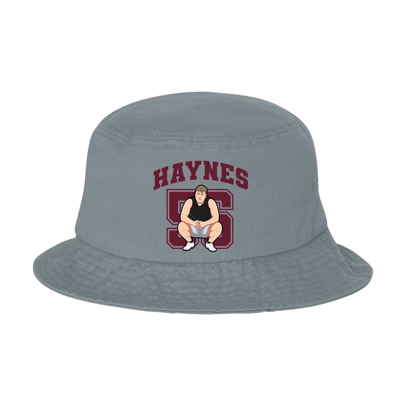 Bucket Cap — Number in Grey