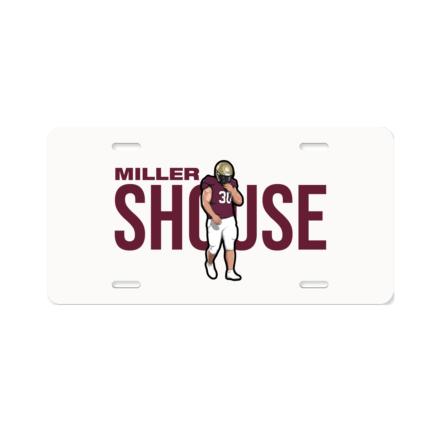 License Plate — Player Name in Classic