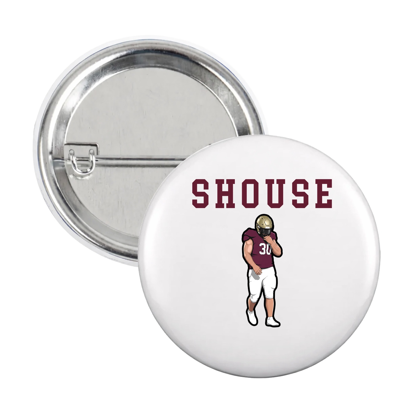 Game Day Button — Shirsey in White