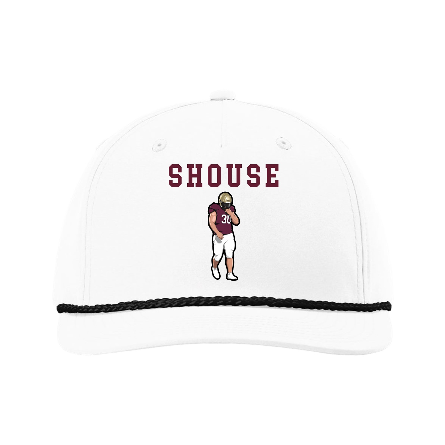 Five-Panel Classic Rope Cap — Shirsey in White