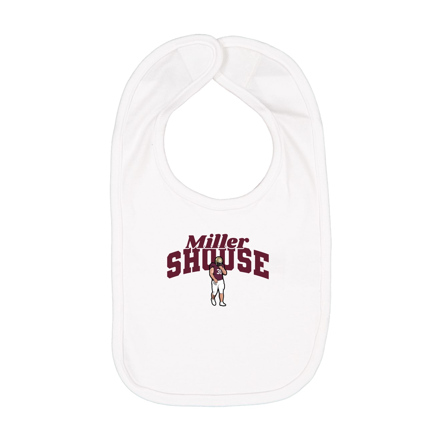 Infant Bib — Signature Arch in White
