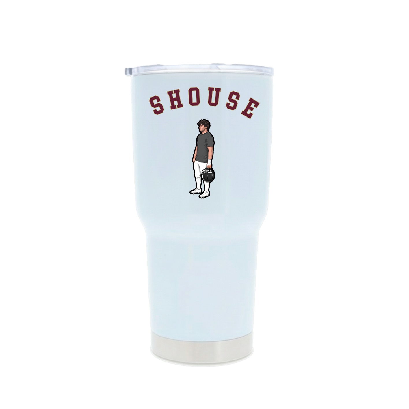 30oz Stainless Steel Tumbler — Shirsey Arch in White