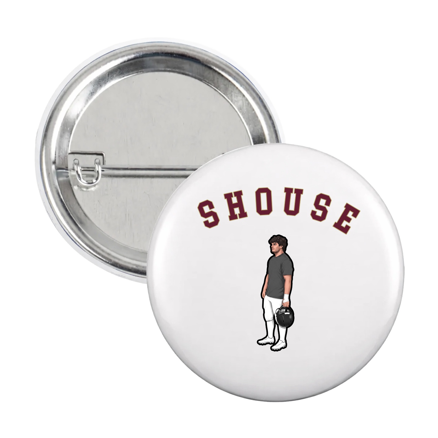 Game Day Button — Shirsey Arch in White