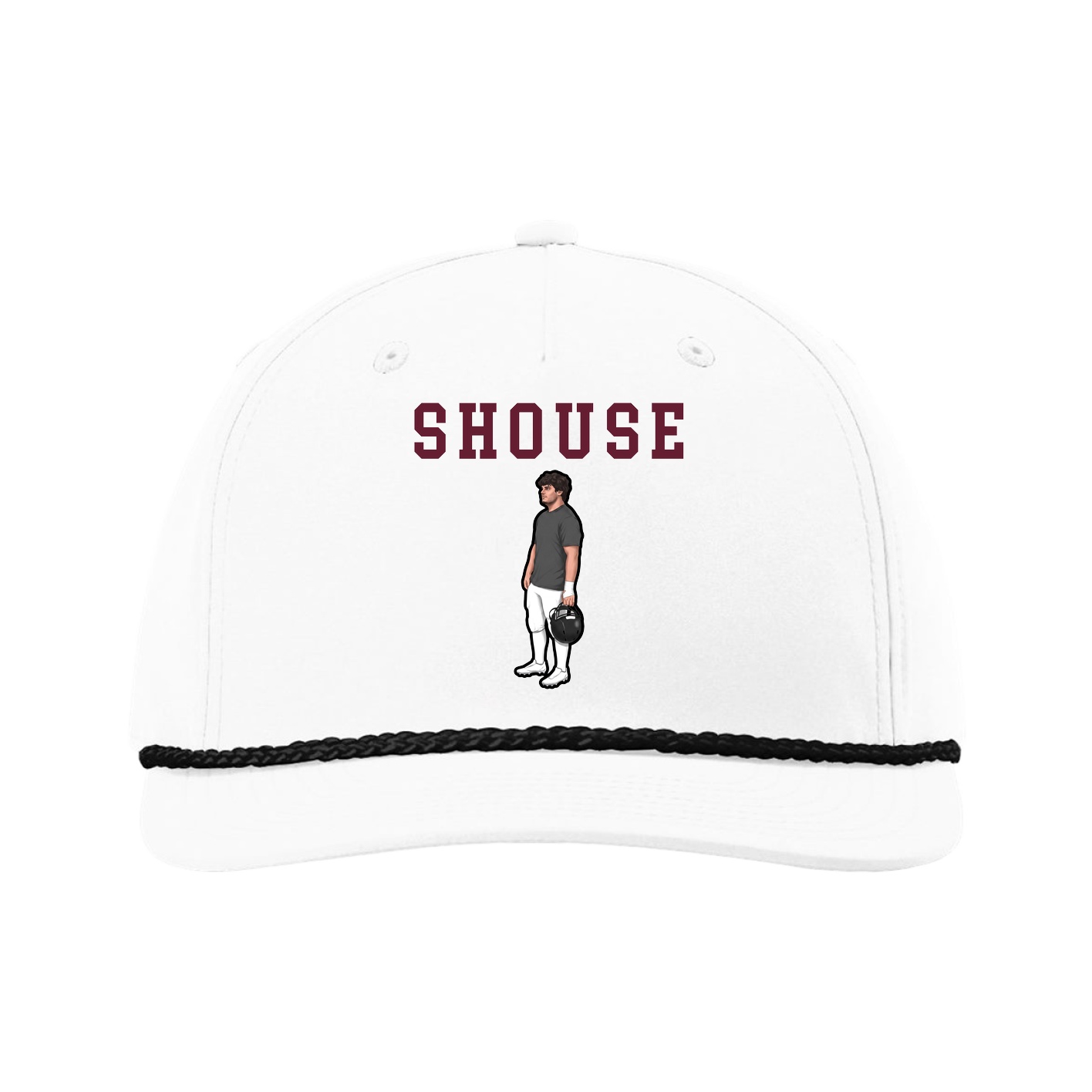 Five-Panel Classic Rope Cap — Shirsey in White