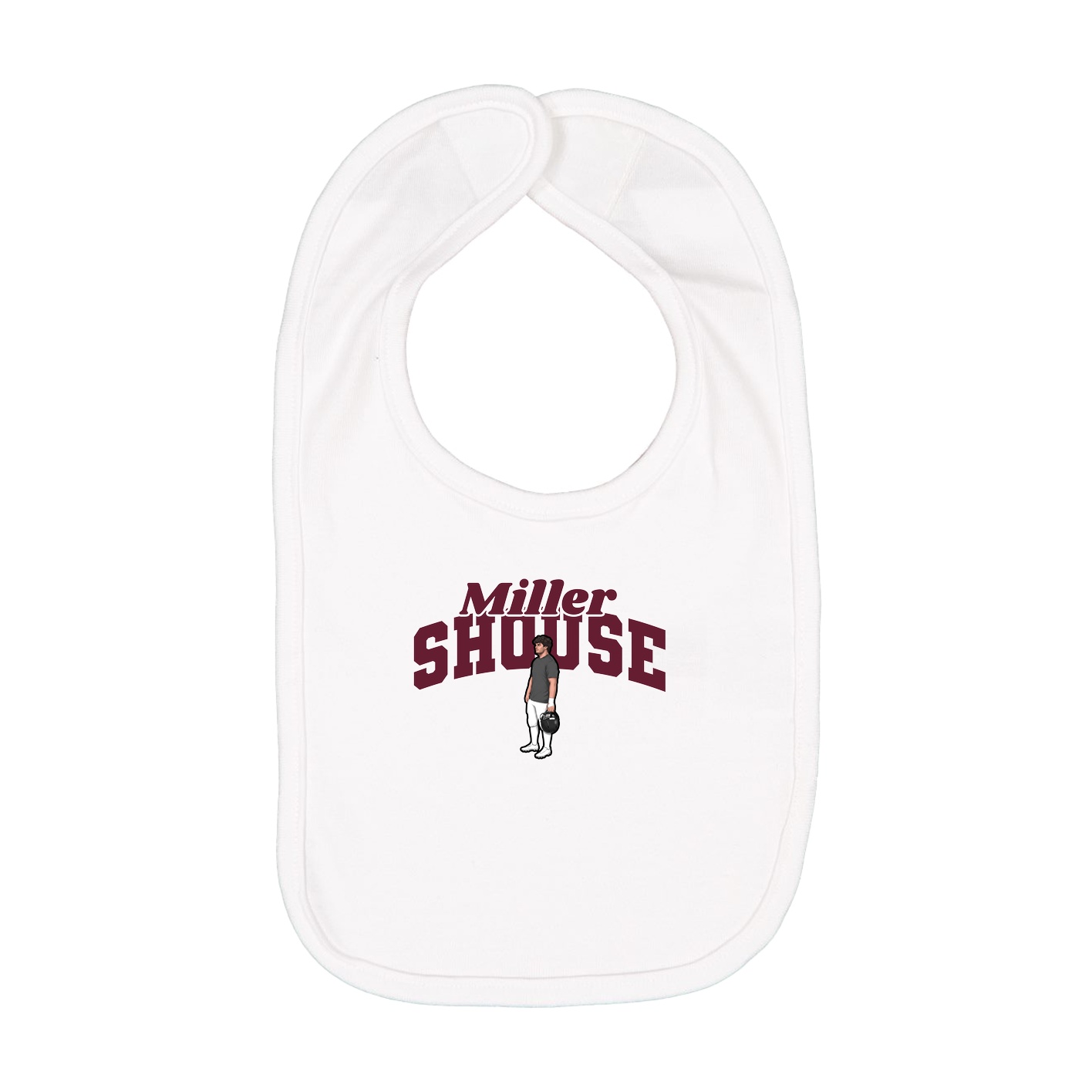 Infant Bib — Signature Arch in White