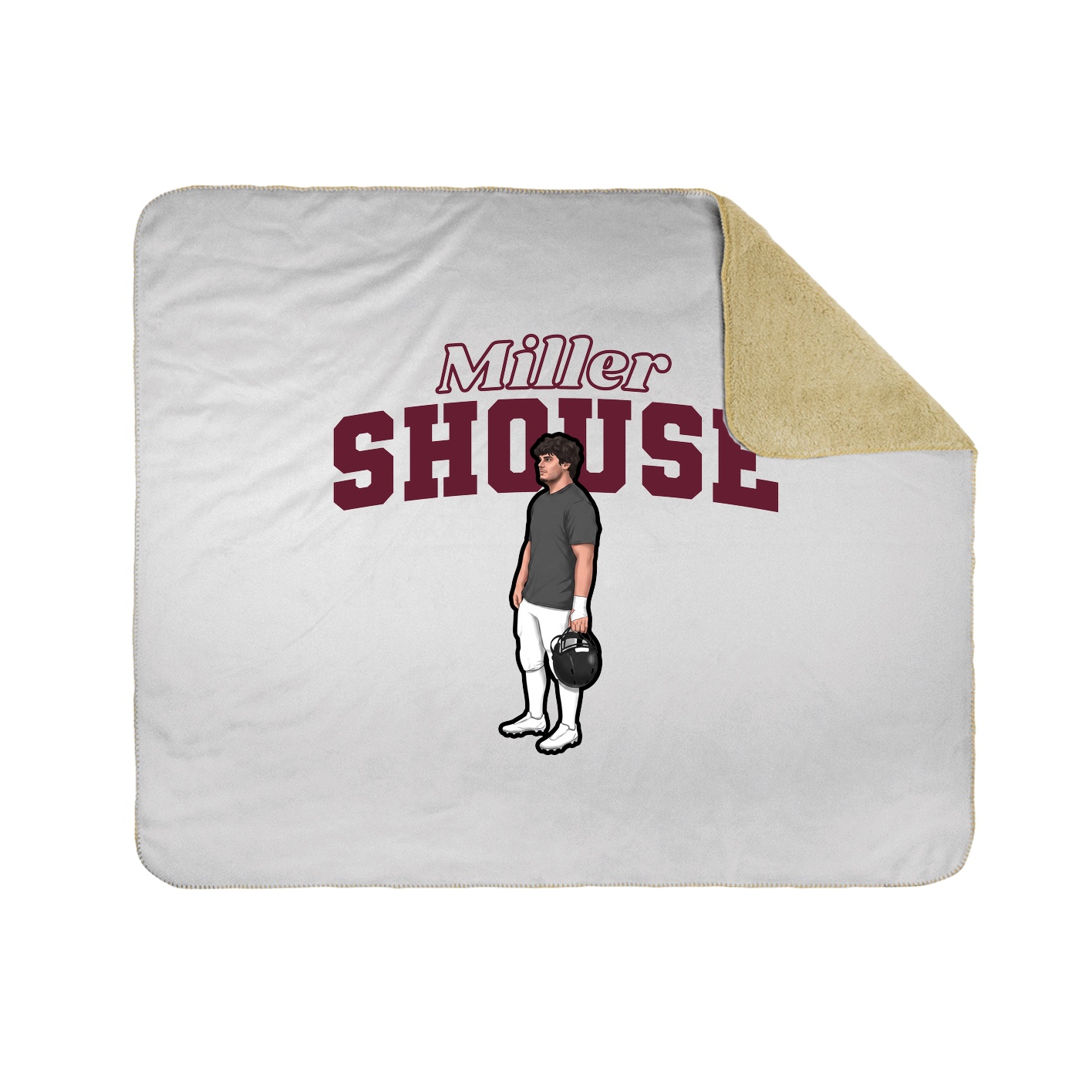 Throw Blanket — Name Arch in White