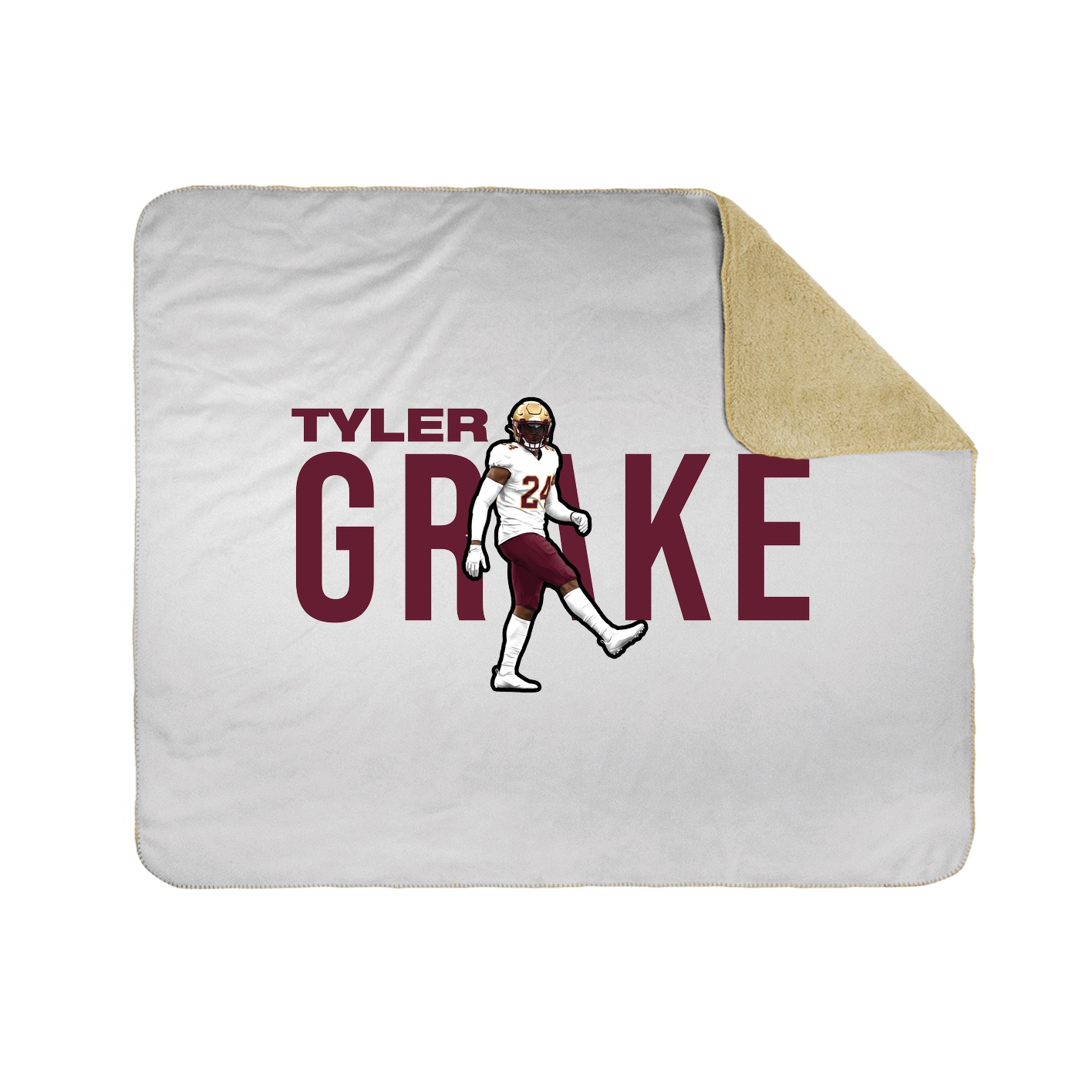 Throw Blanket — Player Name in White