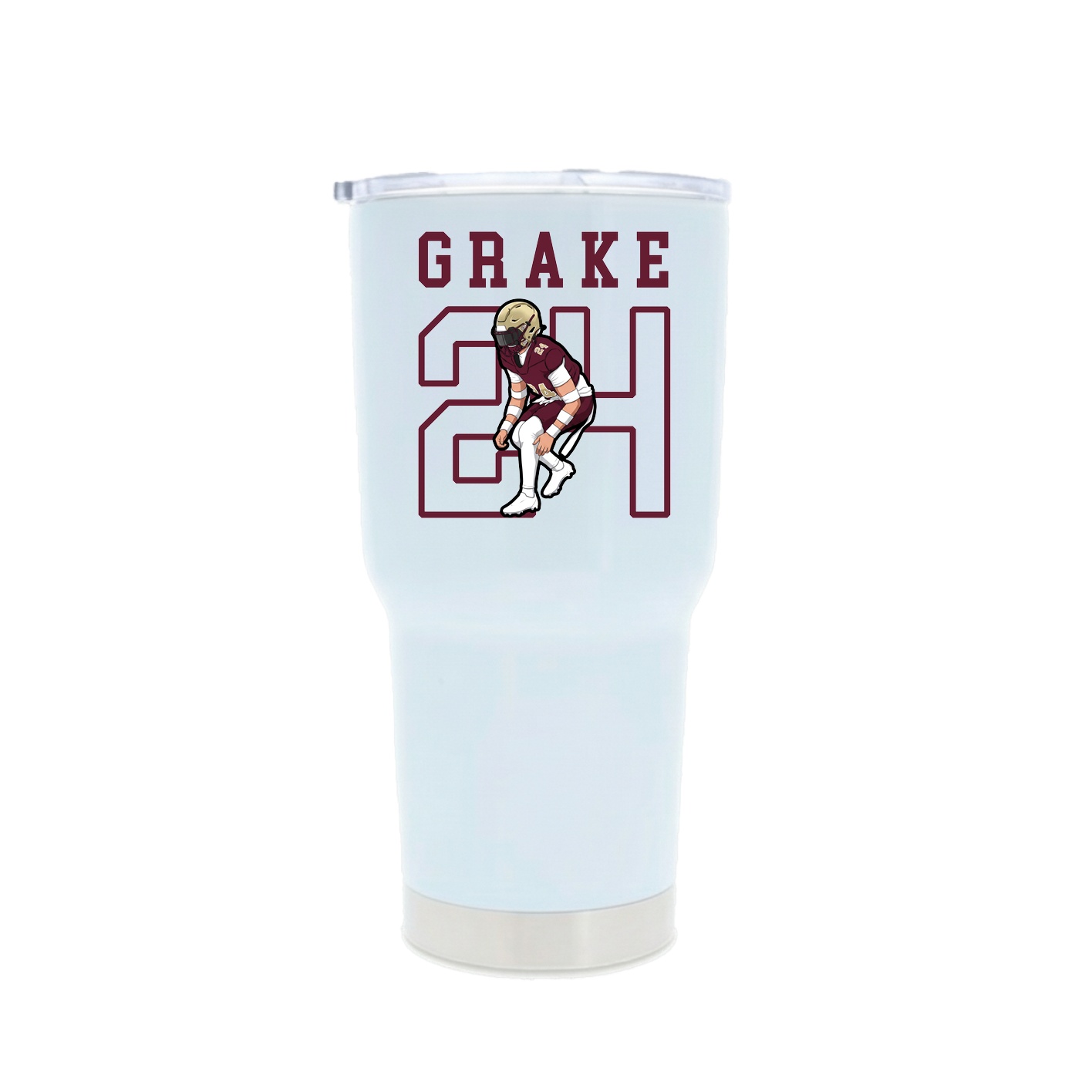 30oz Stainless Steel Tumbler — Shirsey in White