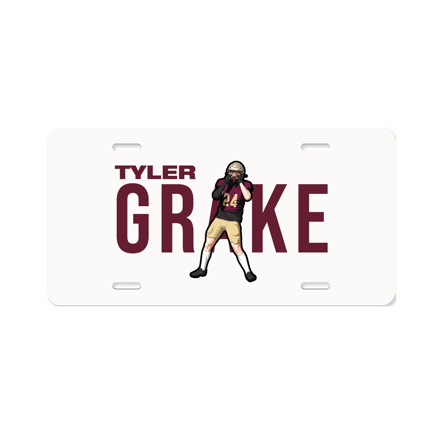 License Plate — Player Name in Classic