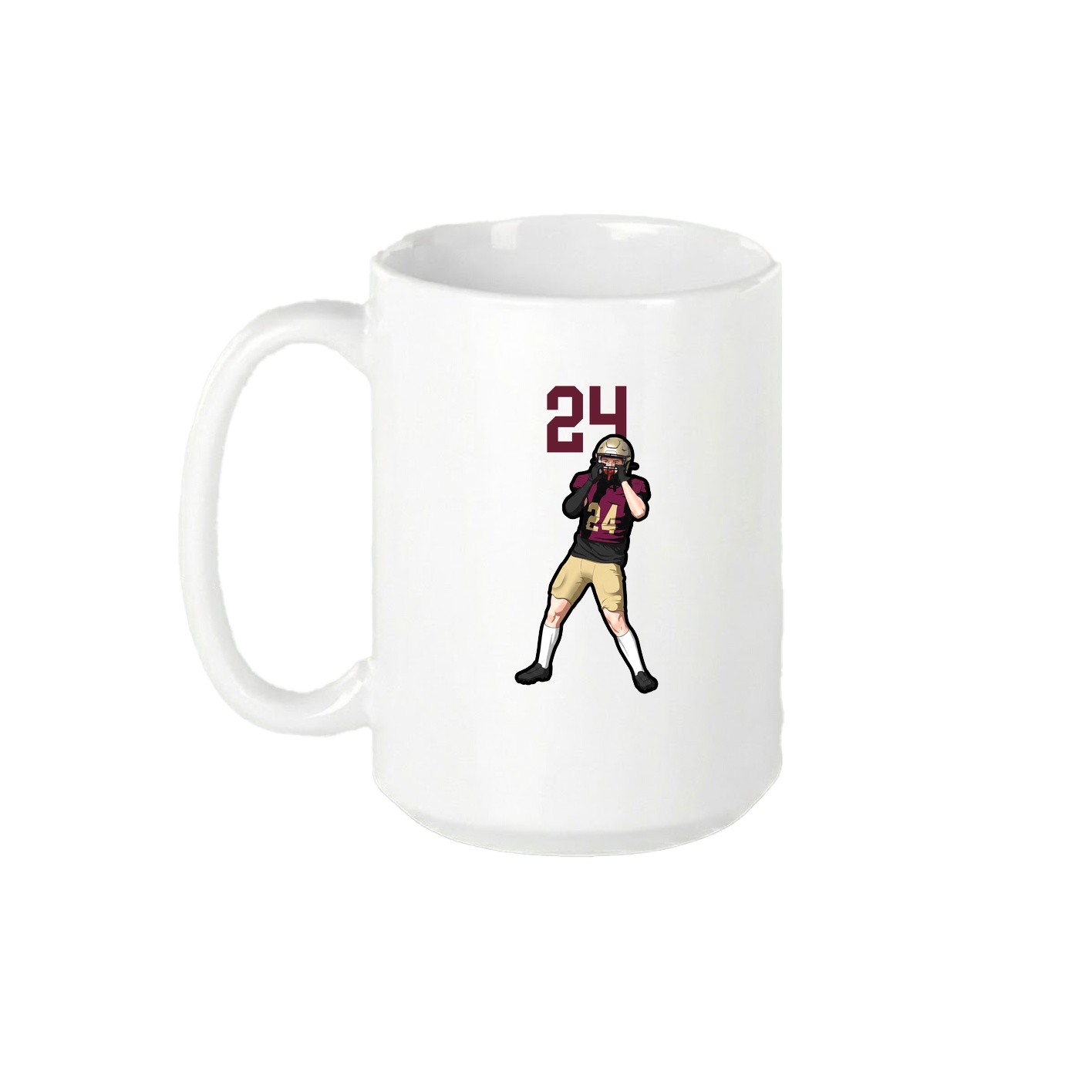 15oz Coffee Mug — Number Top in White