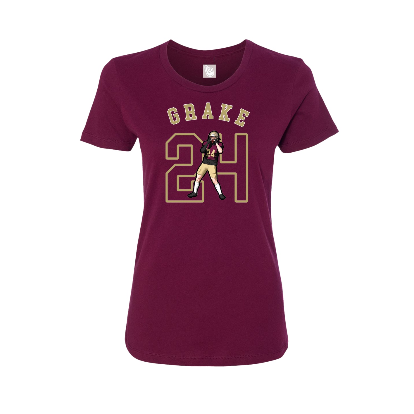 Fitted Women's Tee — Shirsey Arch in Maroon