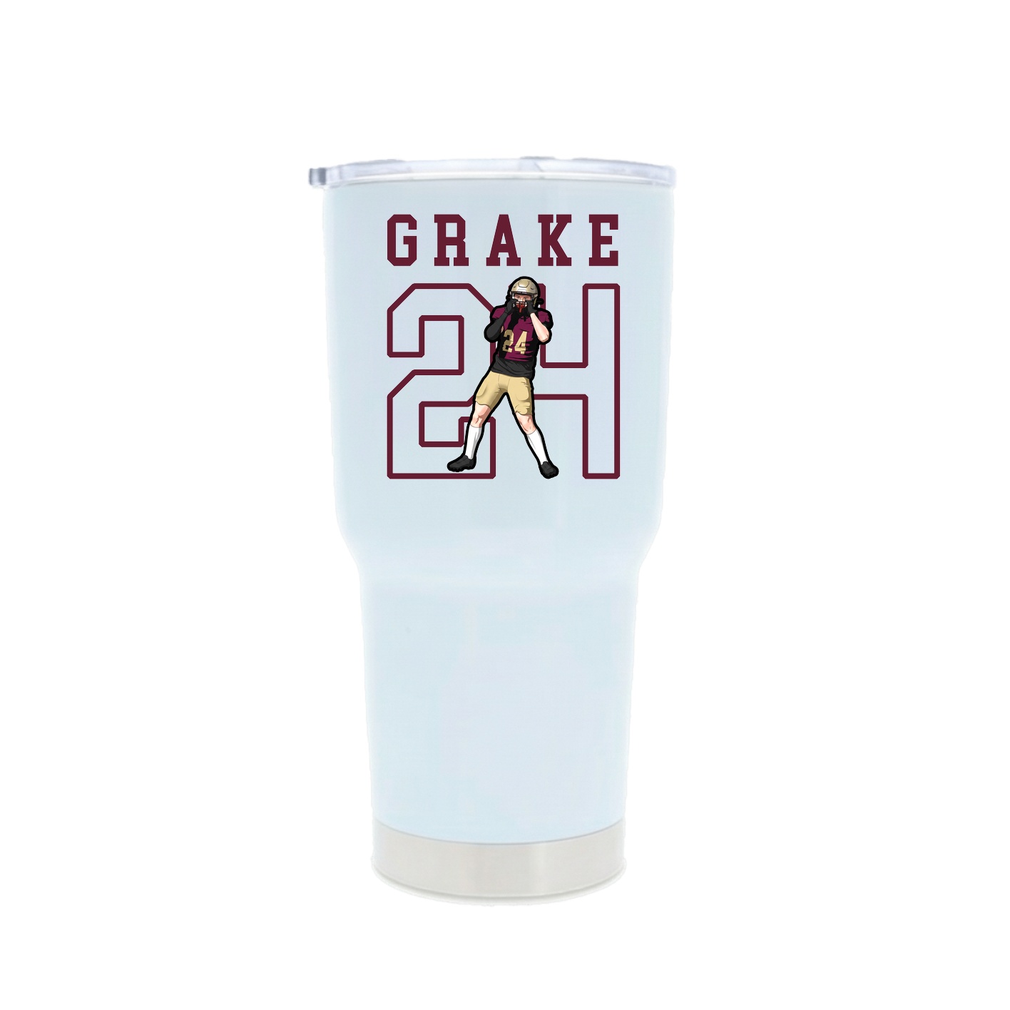 30oz Stainless Steel Tumbler — Shirsey in White
