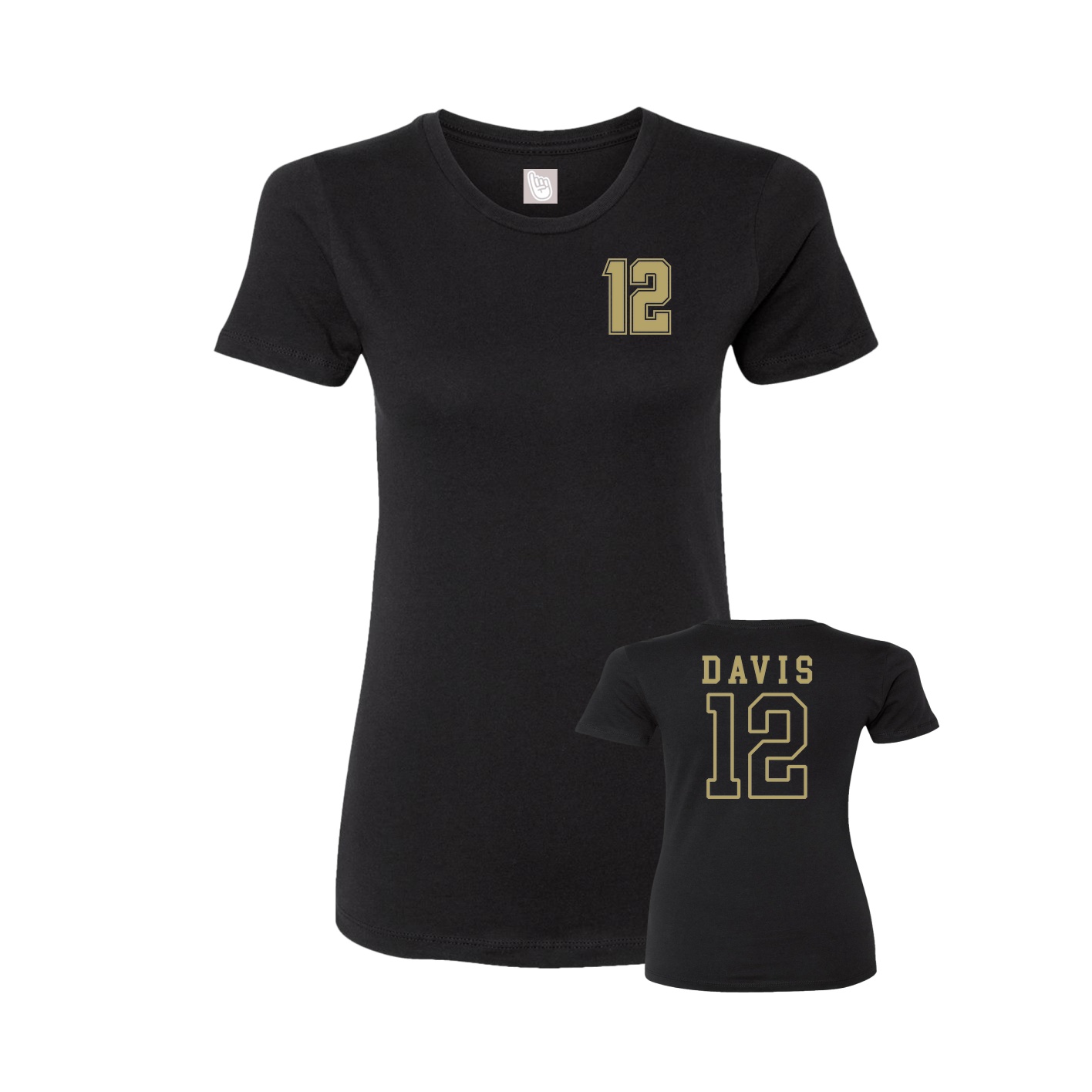 Womens Tee — Chest Back in Black