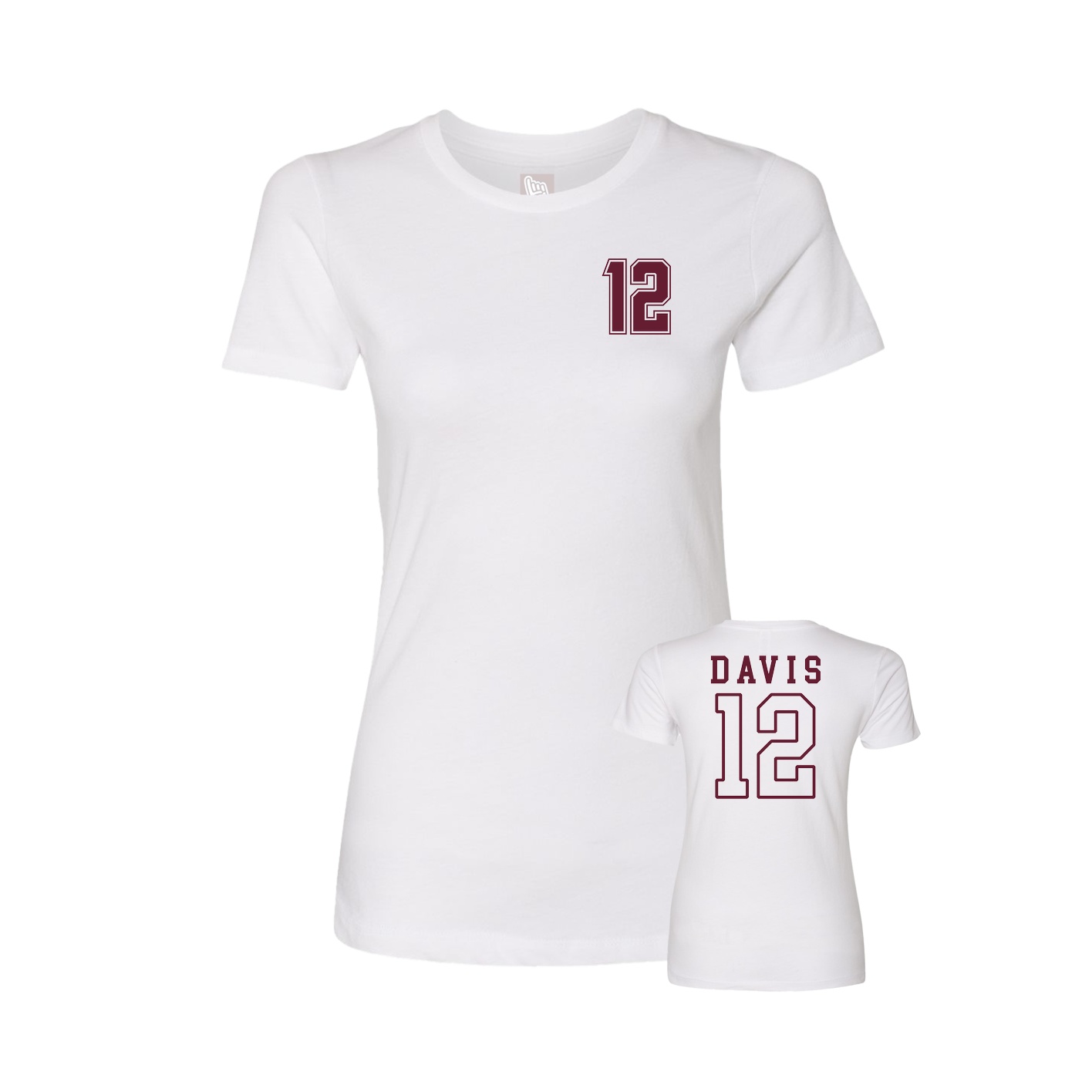 Womens Tee — Chest Back in White