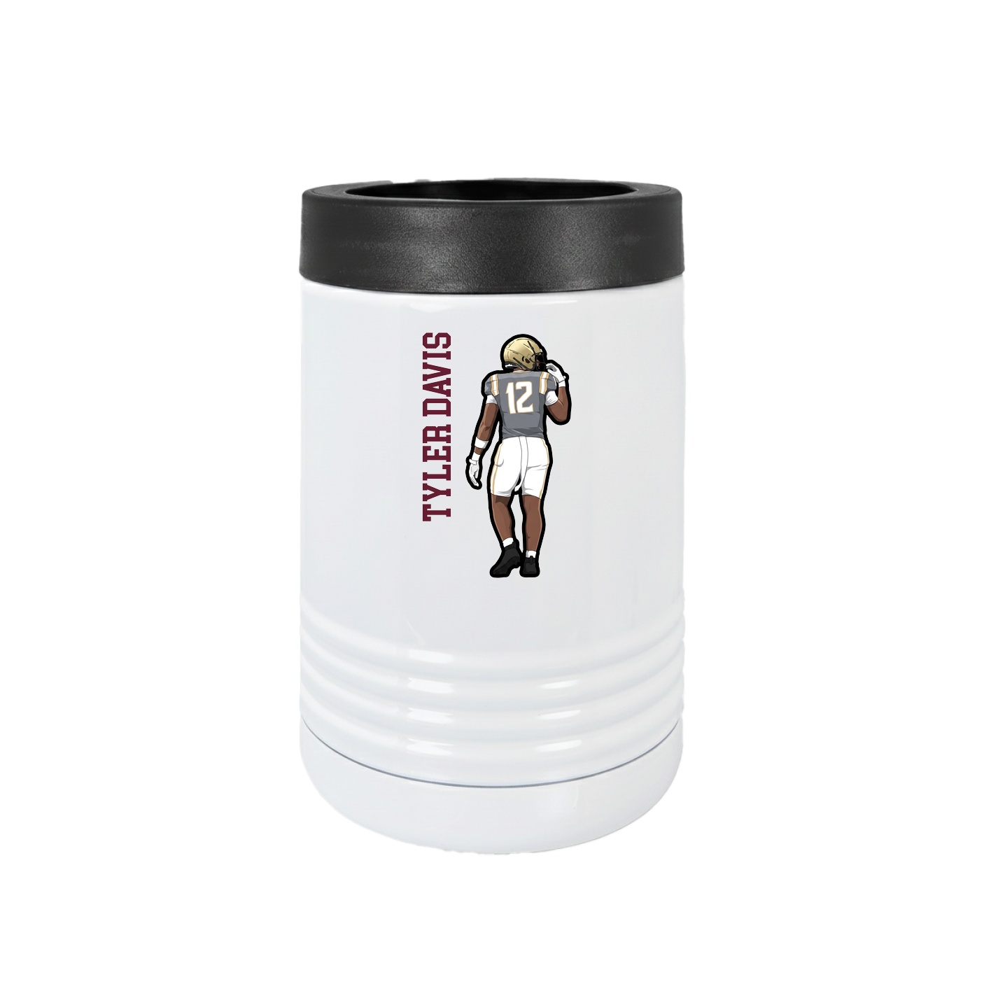 Beverage Holder — Name Vertical in White