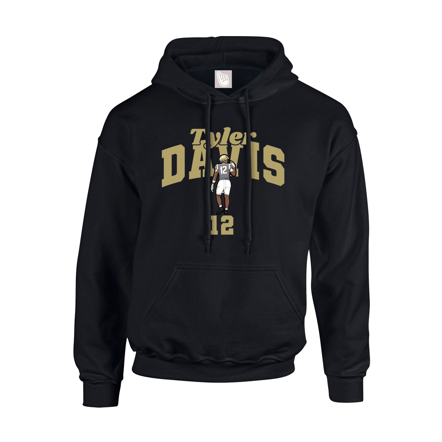 Youth Hoodie — Signature Arch in Black
