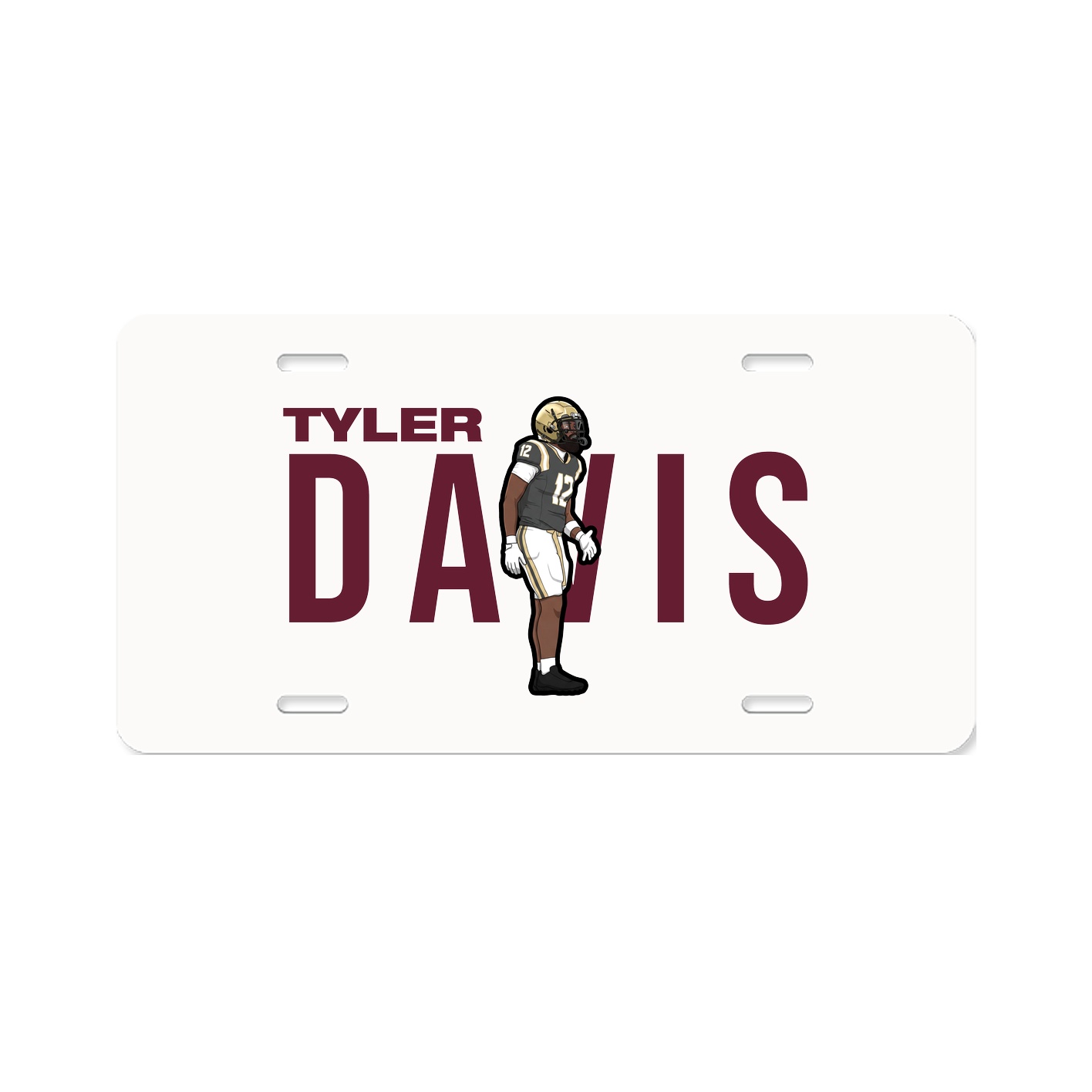 License Plate — Player Name in Classic