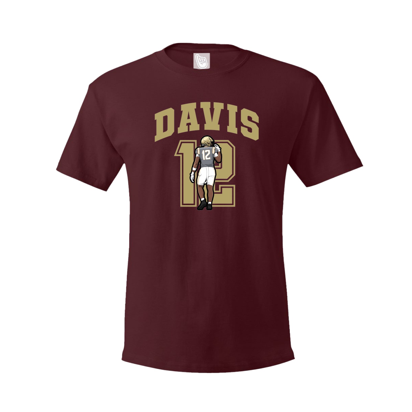 Tee — Number in Maroon