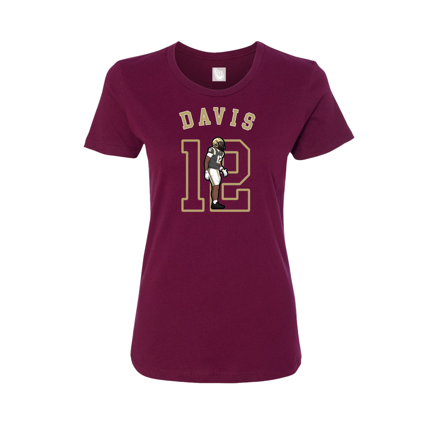 Fitted Women's Tee — Shirsey Arch in Maroon